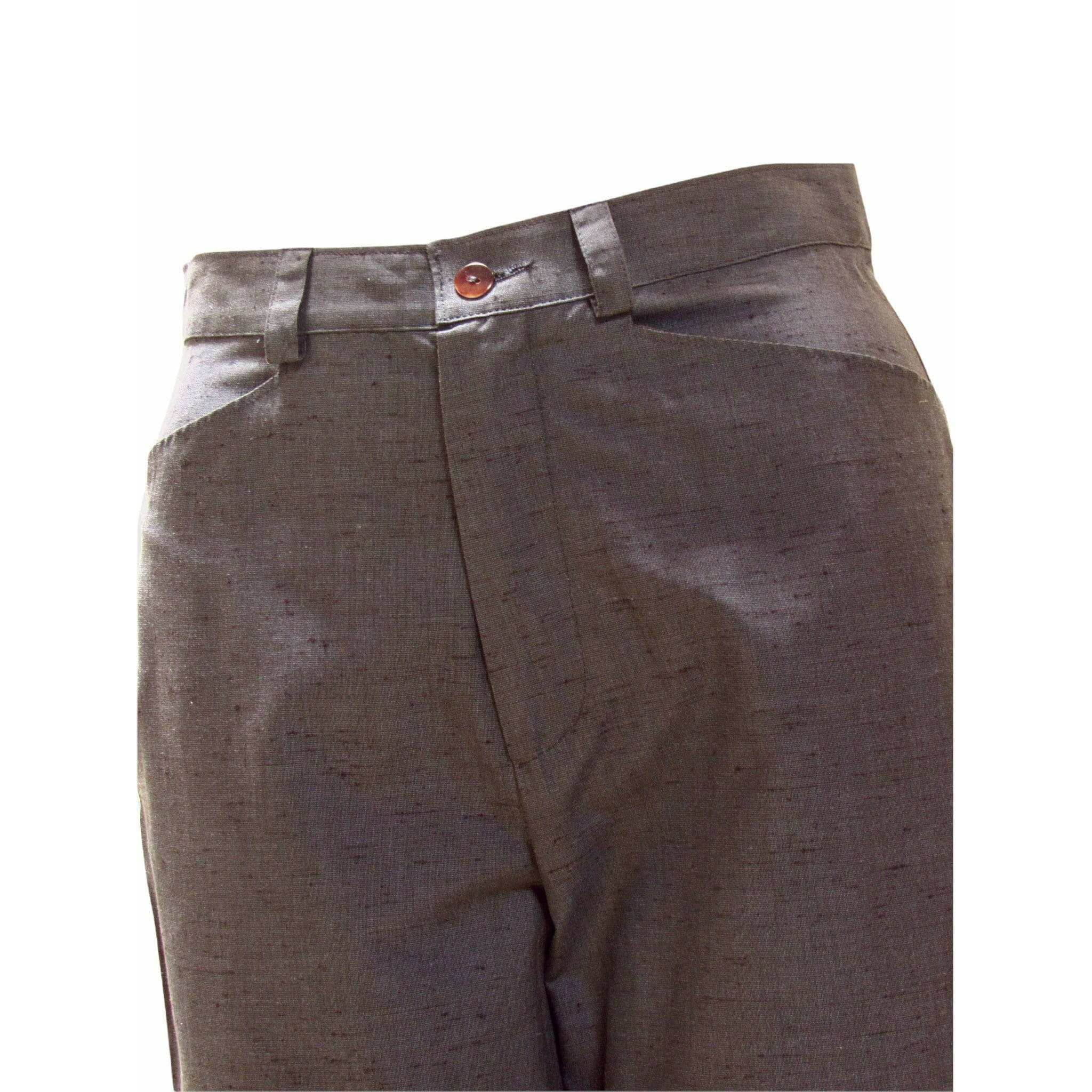Pants Jean Paul Gaultier Classique Pants - Blue Cotton Rayon Blend Dark Slate Gray