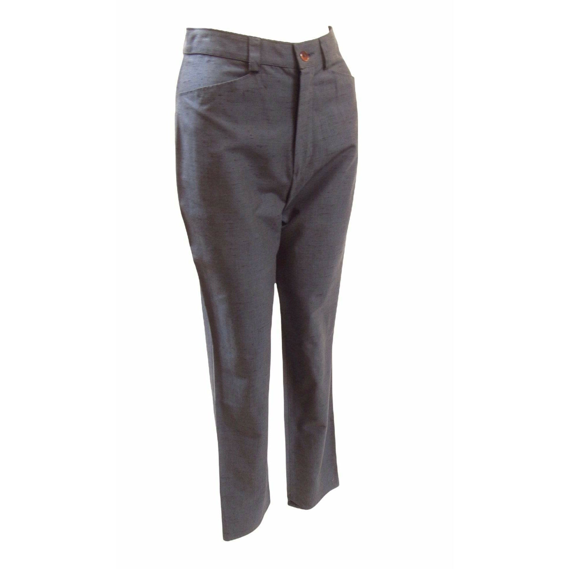 Pants Jean Paul Gaultier Classique Pants - Blue Cotton Rayon Blend Dark Slate Gray