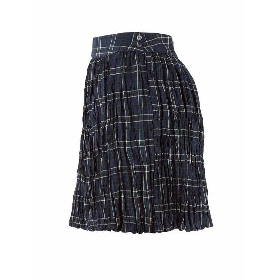 Skirts Junya Watanabe Plaid Crinkle Skirt - CDG Tartan Midi White Smoke