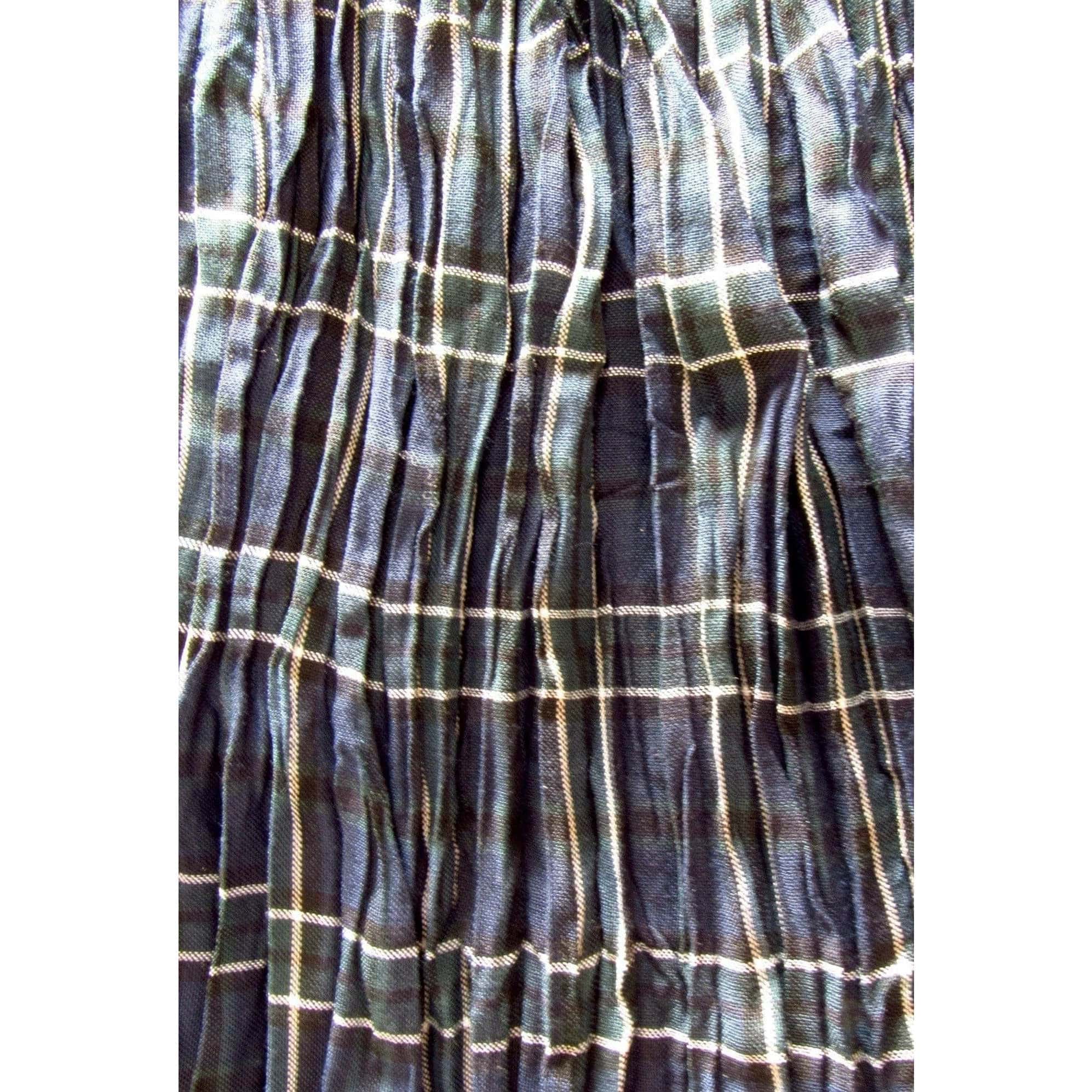 Skirts Junya Watanabe Plaid Crinkle Skirt - CDG Tartan Midi Dark Slate Gray