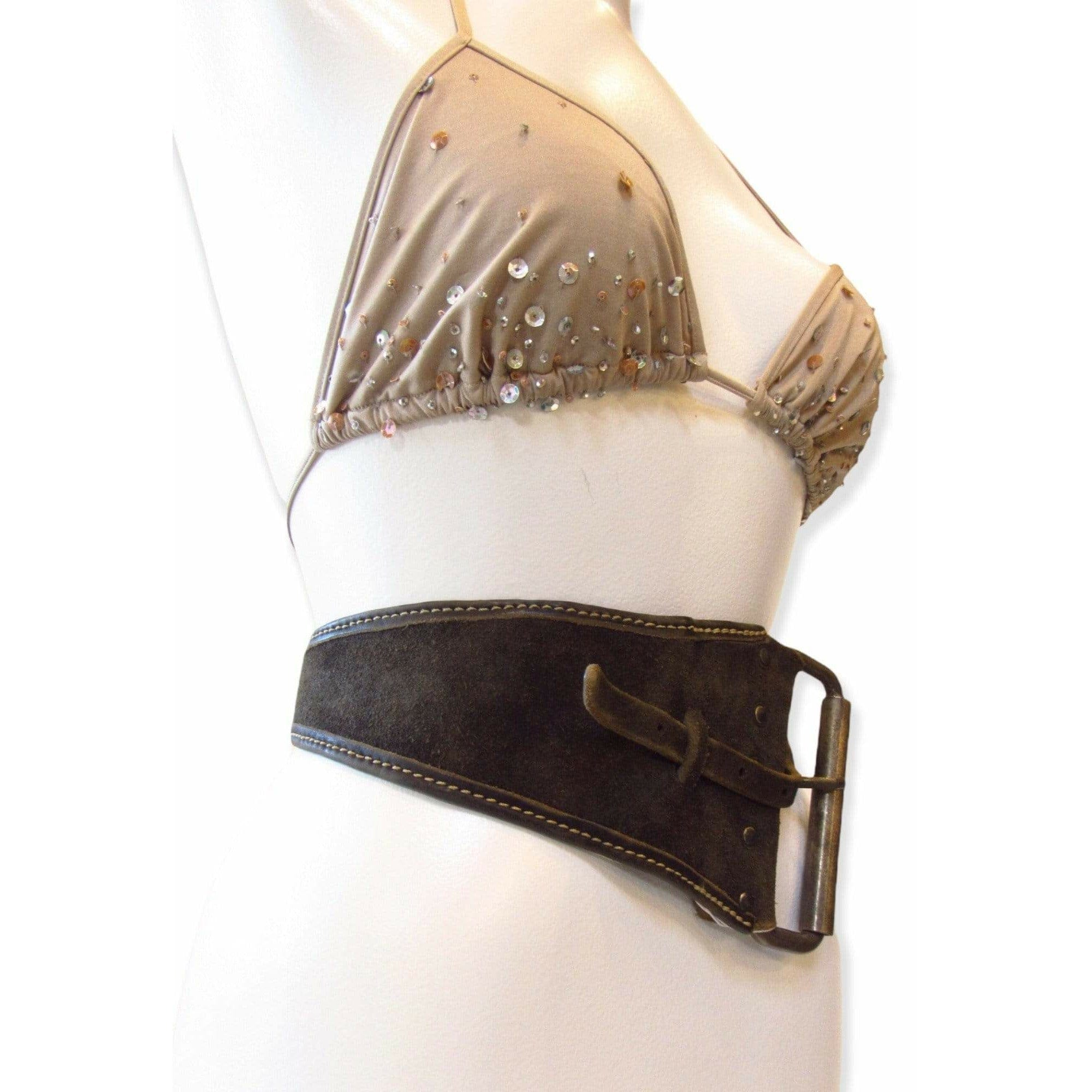Belts Maison Martin Margiela Asymmetrical Saddle Leather Belt - Leather Steel Grey Asymmetrical Light Gray
