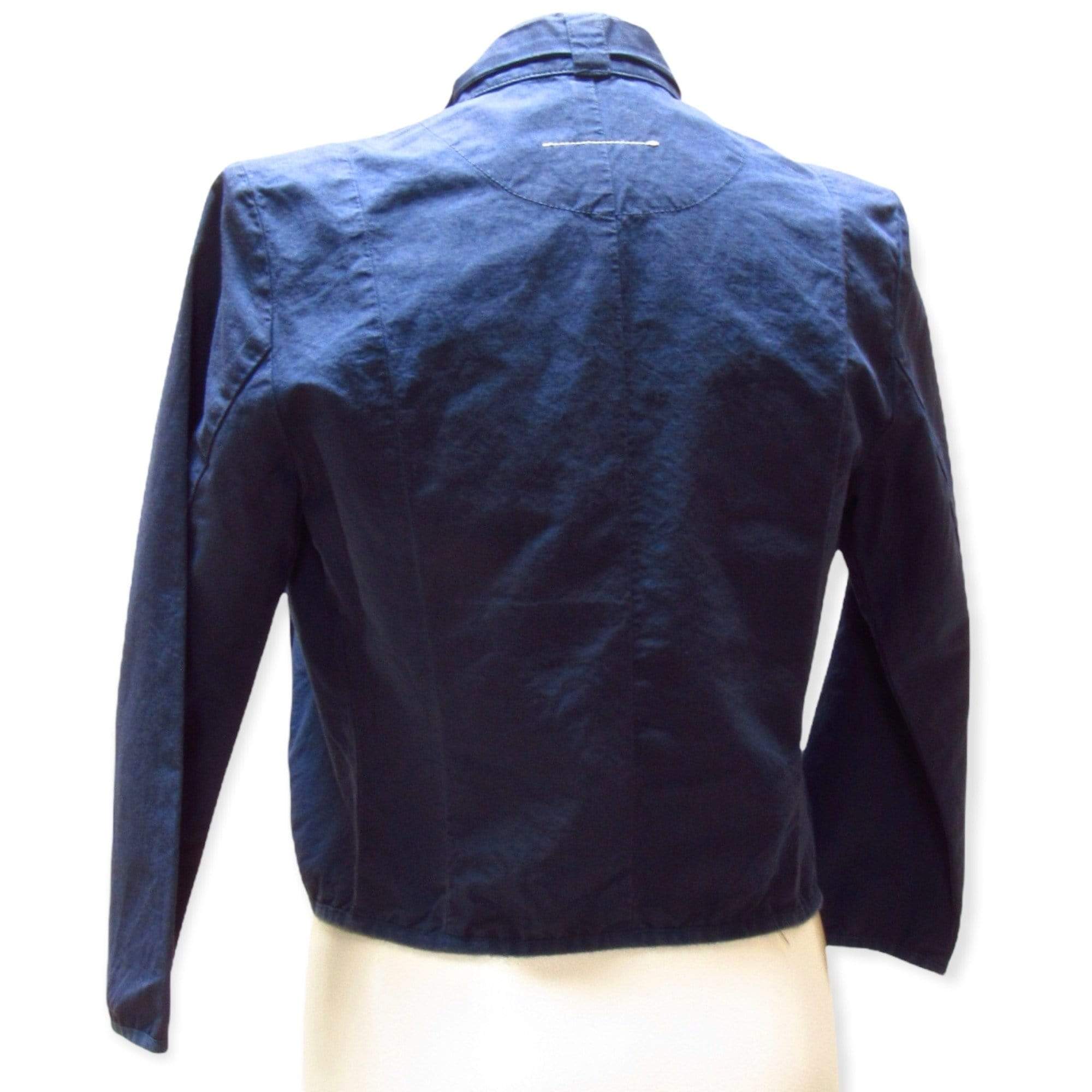 Coats & Jackets Maison Martin Margiela Cropped Jacket - Cotton Blue Zip-Front Dark Slate Gray