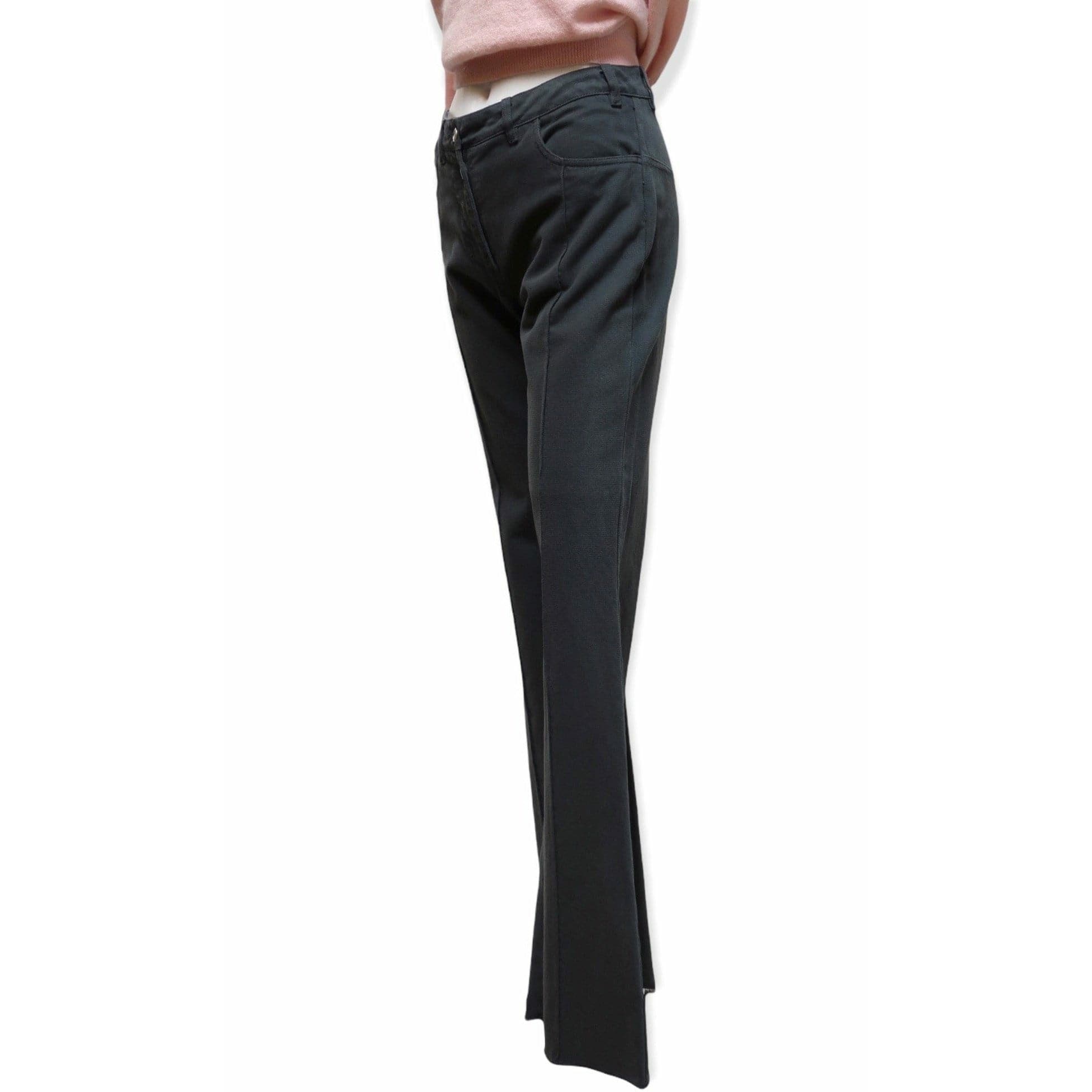 Pants Maison Martin Margiela High Cut Wide Leg Pant - Grey High-Cut Button Fly White Smoke