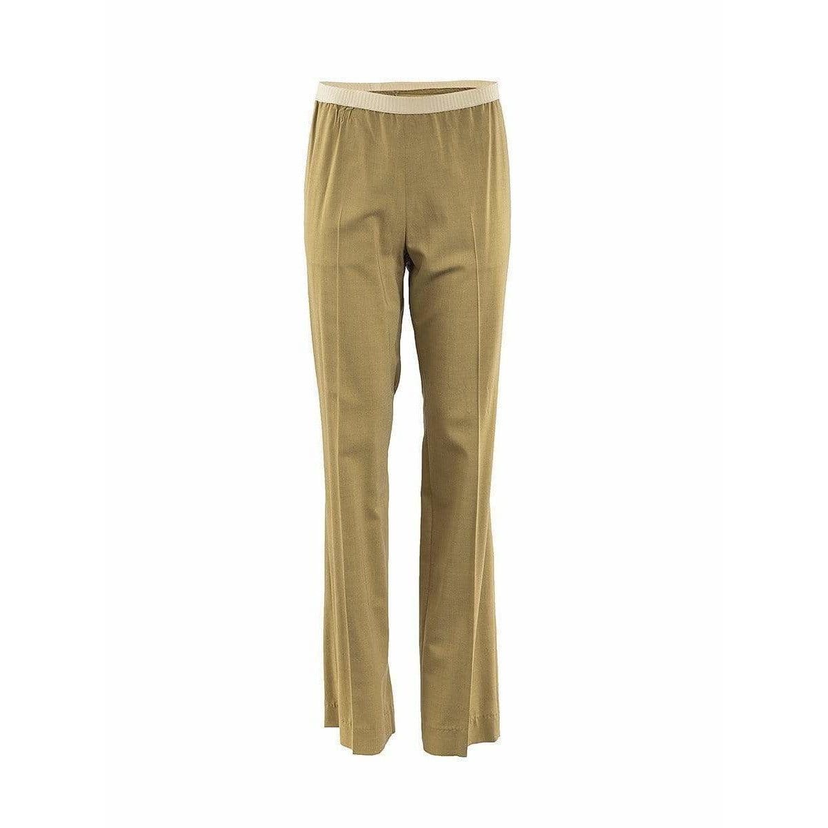 Pants Maison Martin Margiela Elastic Waist Pant - Cotton Pleated Straight Leg Dim Gray