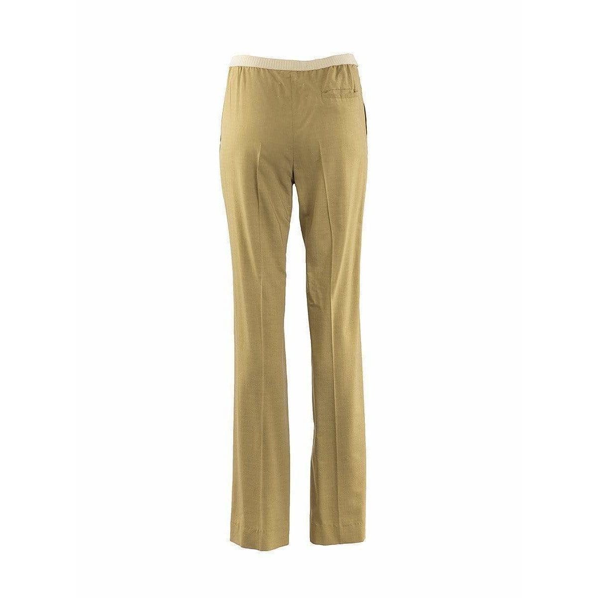 Pants Maison Martin Margiela Elastic Waist Pant - Cotton Pleated Straight Leg Dim Gray