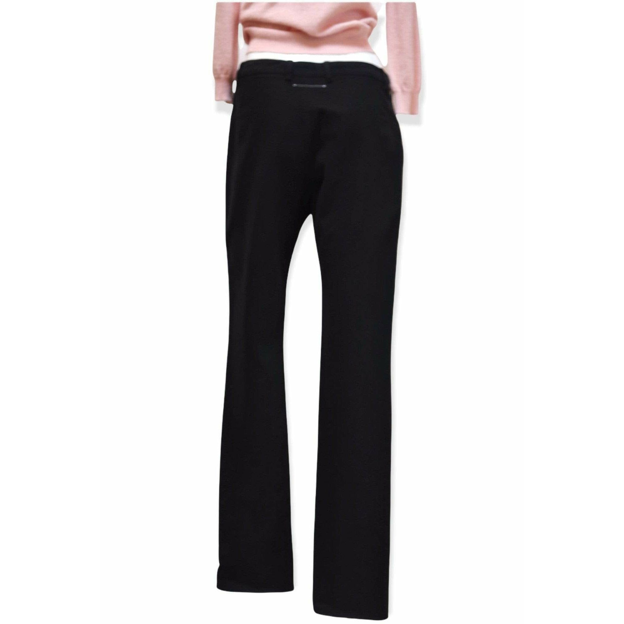 Pants Maison Martin Margiela High Cut Narrow Leg Pant - Textured Cotton Black Narrow Thistle
