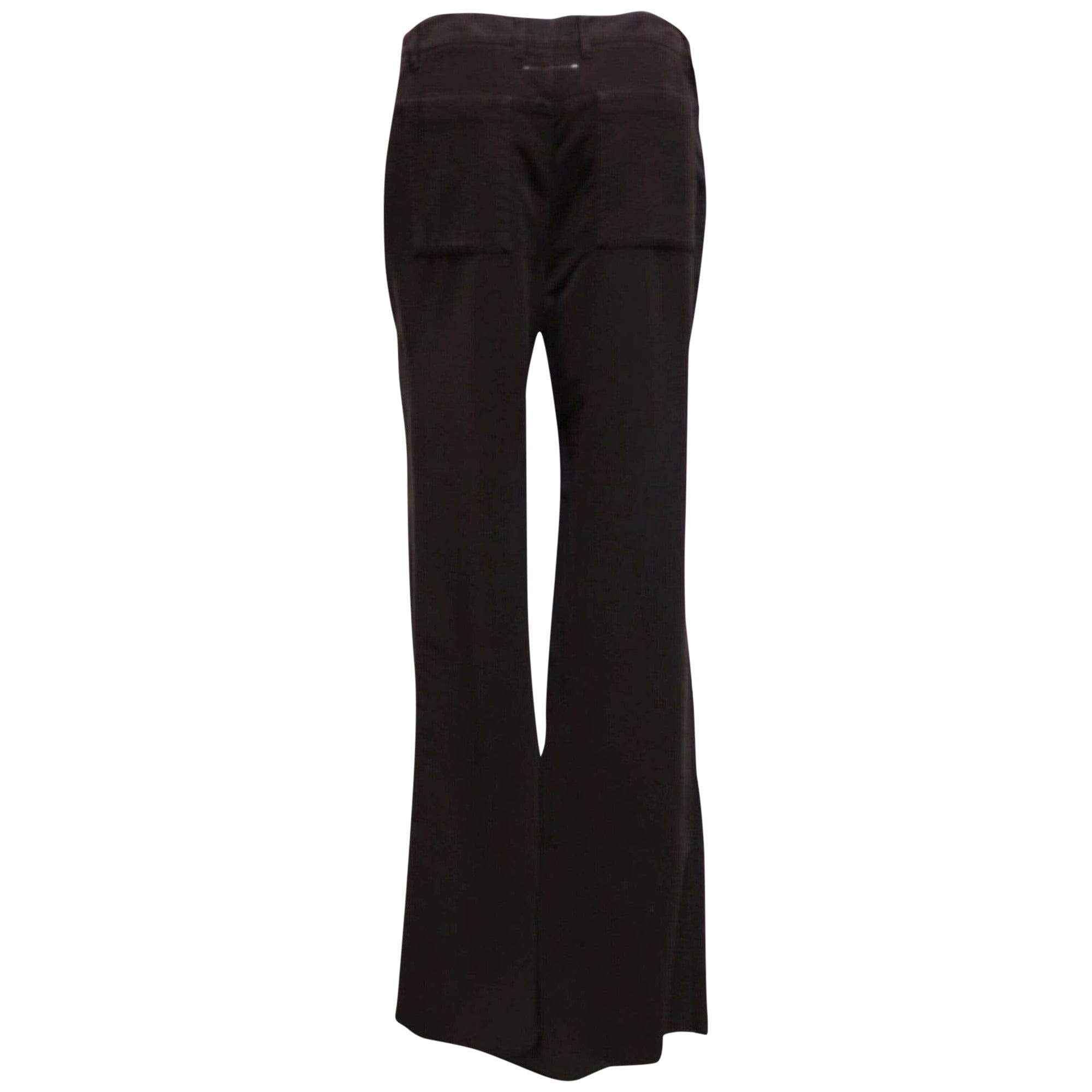 Pants Maison Martin Margiela Brown Flannel Pant - Brushed Cotton Adjustable Waist Black