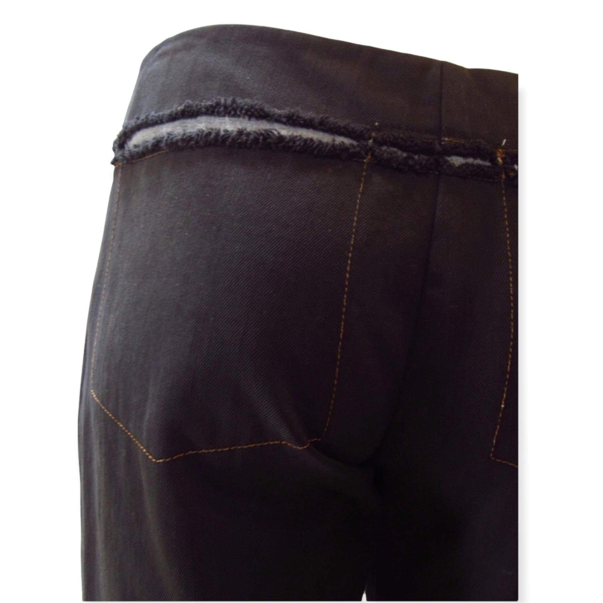 Pants Maison Martin Margiela Narrow Leg Black Denim Cut Out Pant - Denim Cut-Out Vintage Black