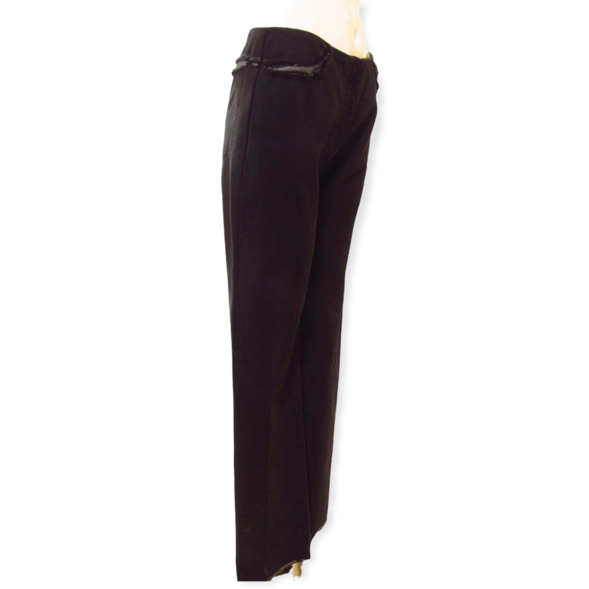 Pants Maison Martin Margiela Narrow Leg Black Denim Cut Out Pant - Denim Cut-Out Vintage Black