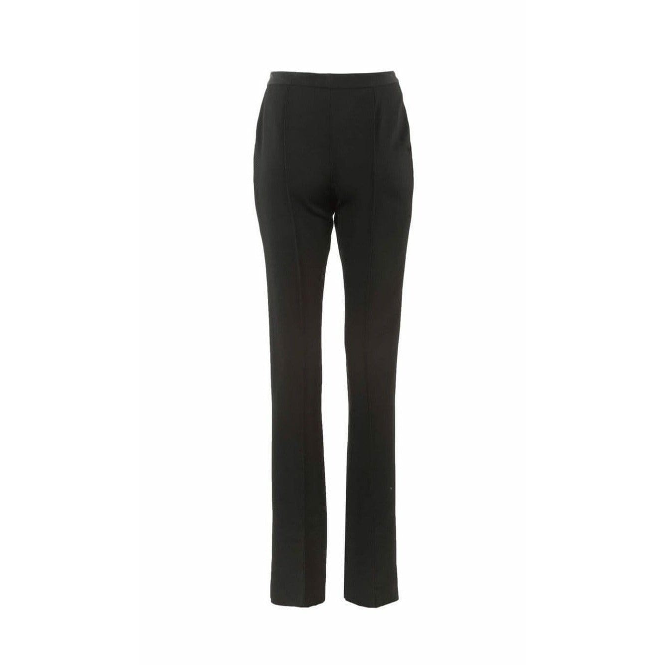 Pants Maison Martin Margiela Slit Leg Fitted Trousers - Cotton Rayon Black Dark Slate Gray
