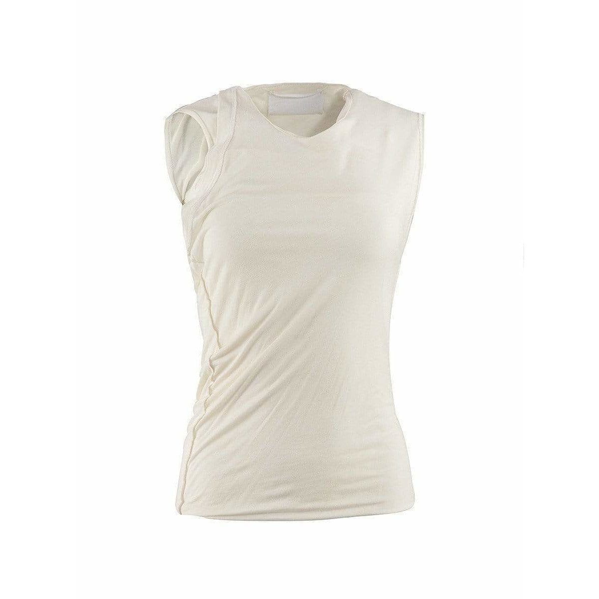 Shirts & Tops Maison Martin Margiela Twisted Sleeveless Top - Artisanal Sleeveless Vintage Light Gray