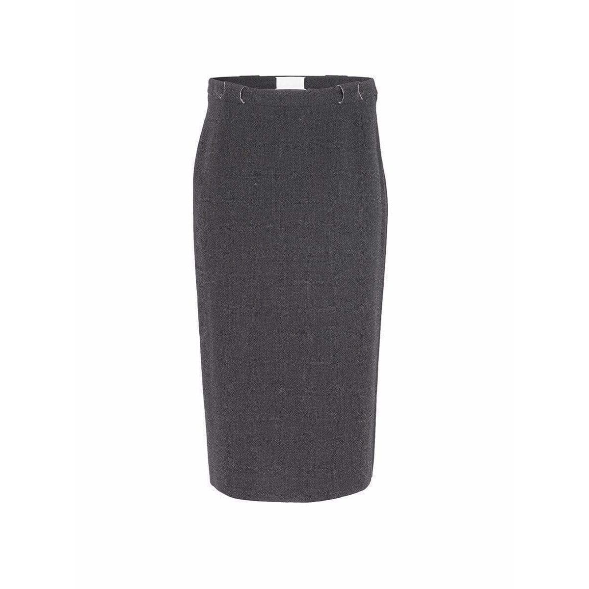 Skirts Maison Martin Margiela Belted Pencil Skirt - Wool Midi Grey Dark Slate Gray