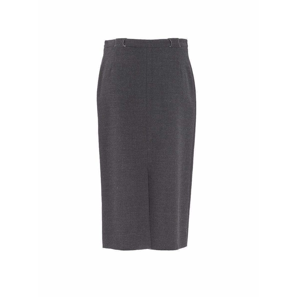 Skirts Maison Martin Margiela Belted Pencil Skirt - Wool Midi Grey Dark Slate Gray
