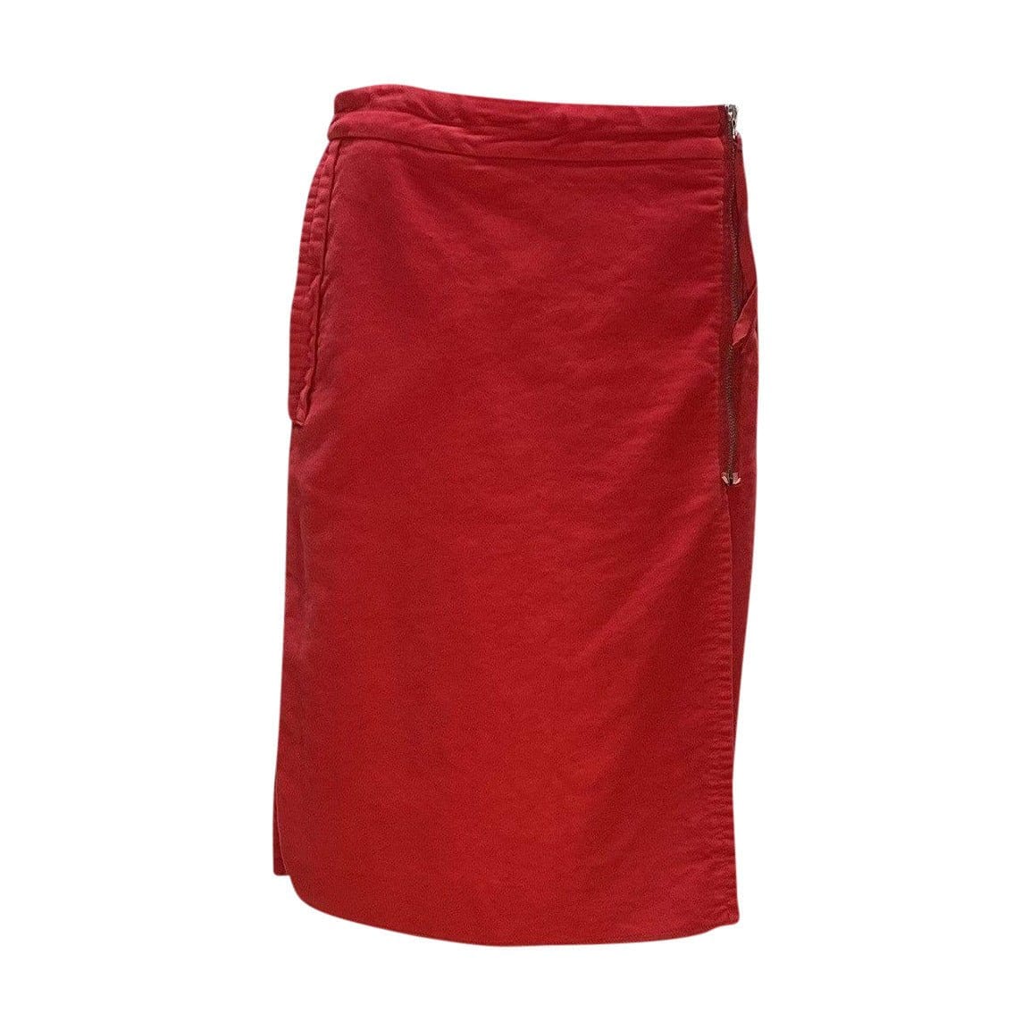 Skirts Maison Martin Margiela Wrap Skirt - Cotton Red Side Zip Brown
