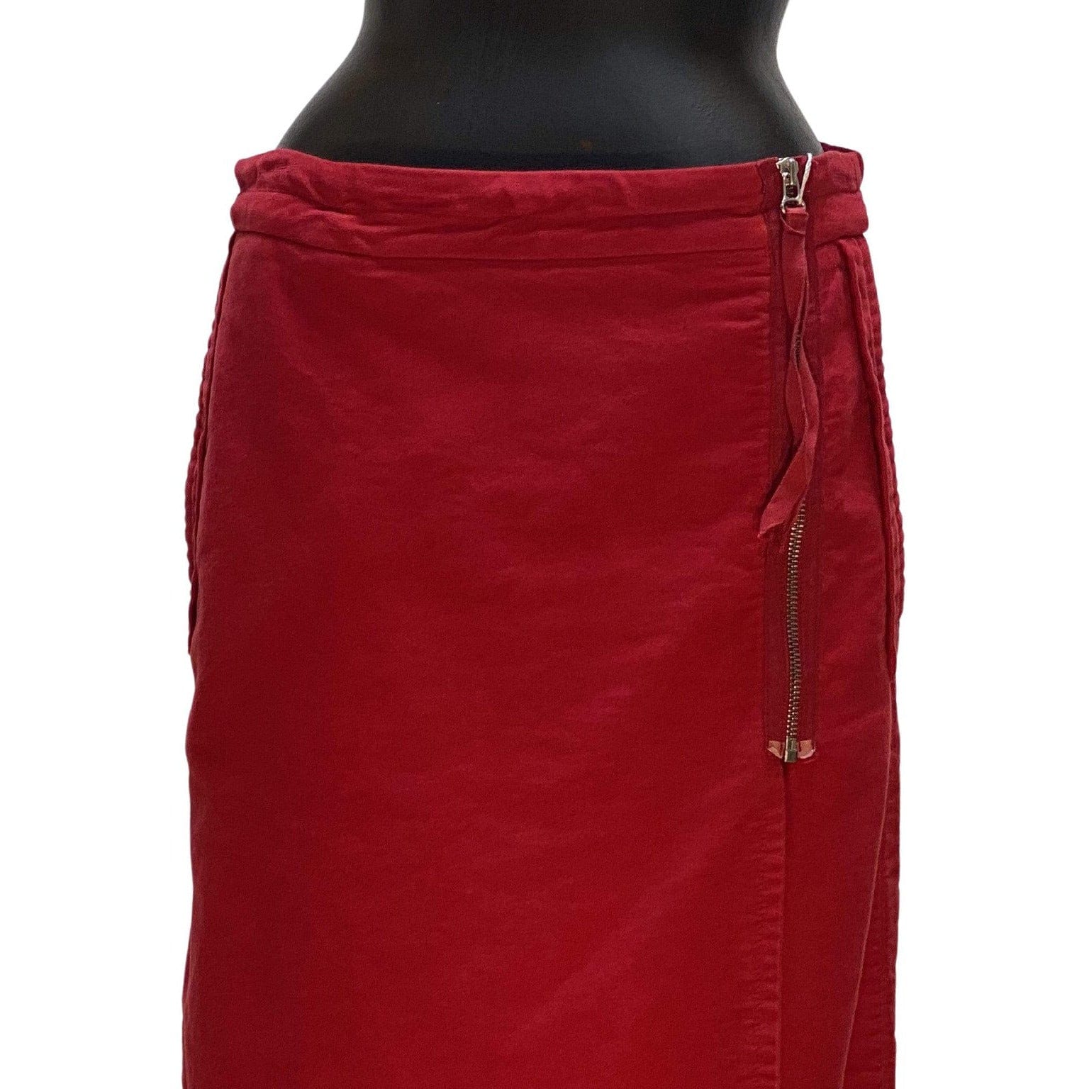 Skirts Maison Martin Margiela Wrap Skirt - Cotton Red Side Zip Dark Red
