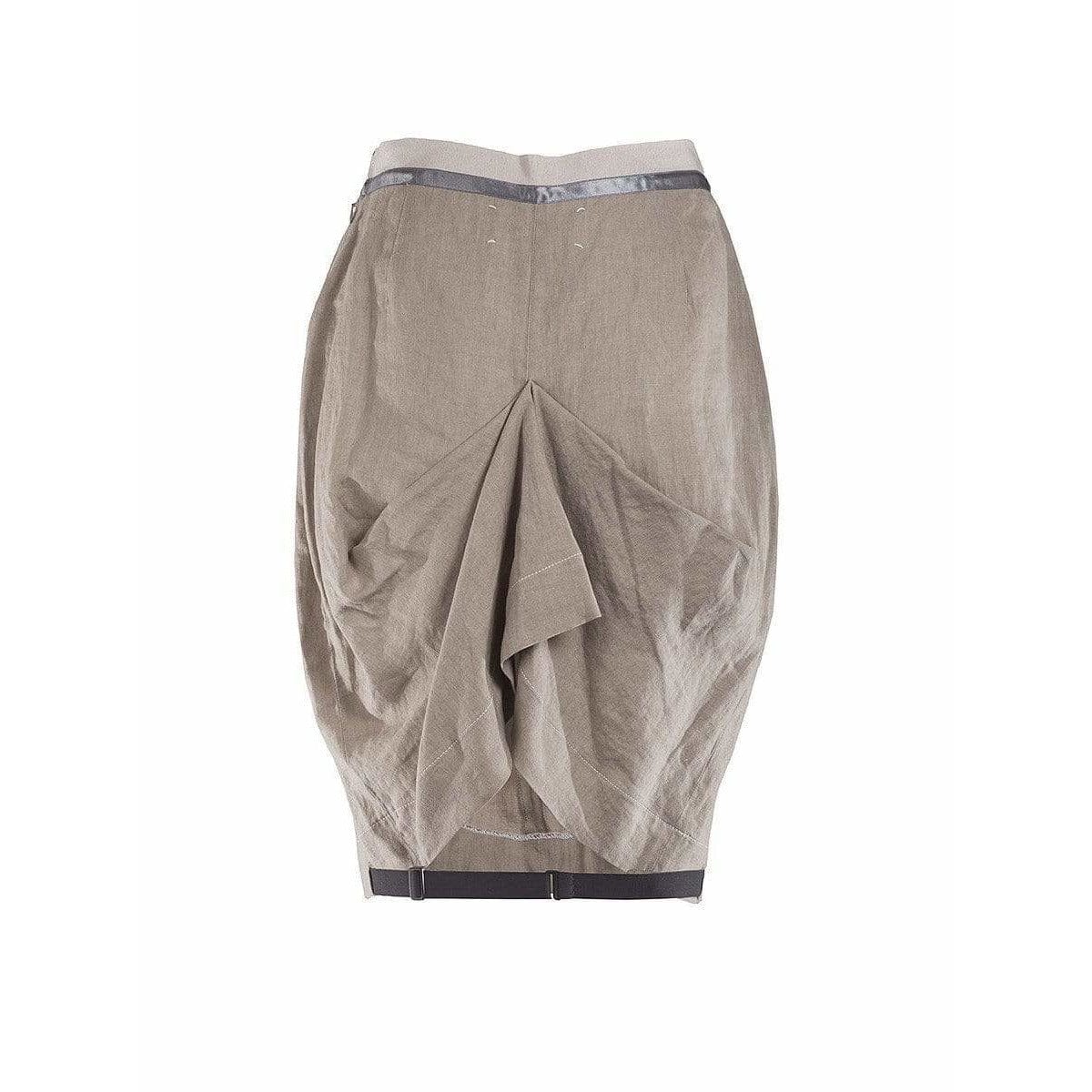 Skirts Maison Martin Margiela Iconic Reworked Skirt - Linen Midi Metallic Rosy Brown
