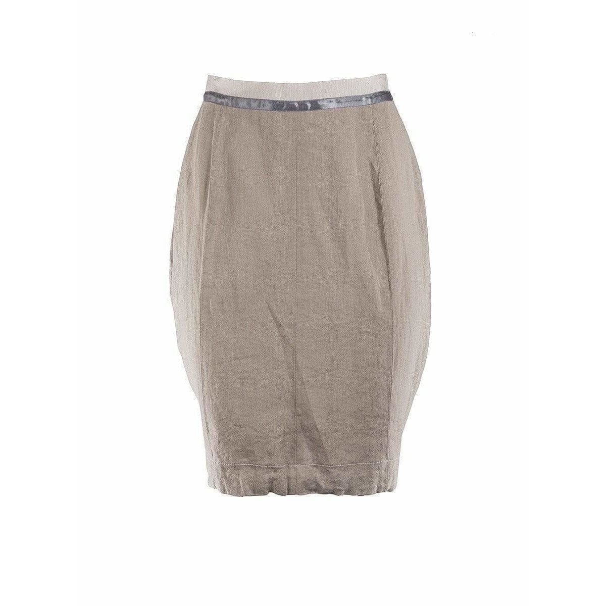 Skirts Maison Martin Margiela Iconic Reworked Skirt - Linen Midi Metallic Rosy Brown