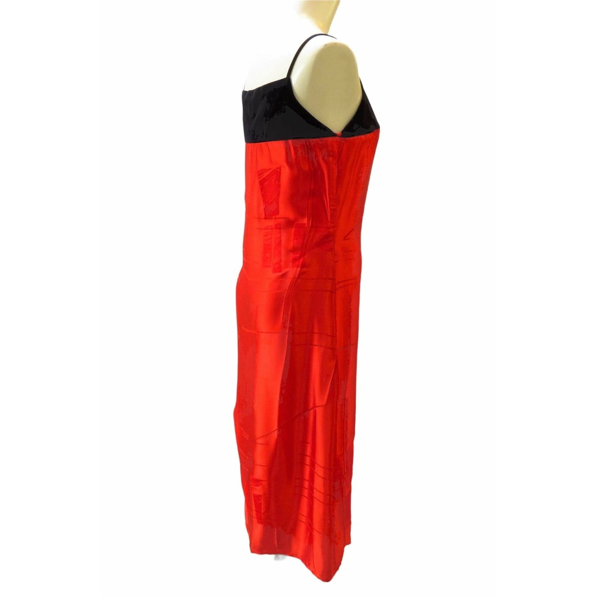 Dresses Martine Sitbon Red Silk and Velvet Dress White Smoke