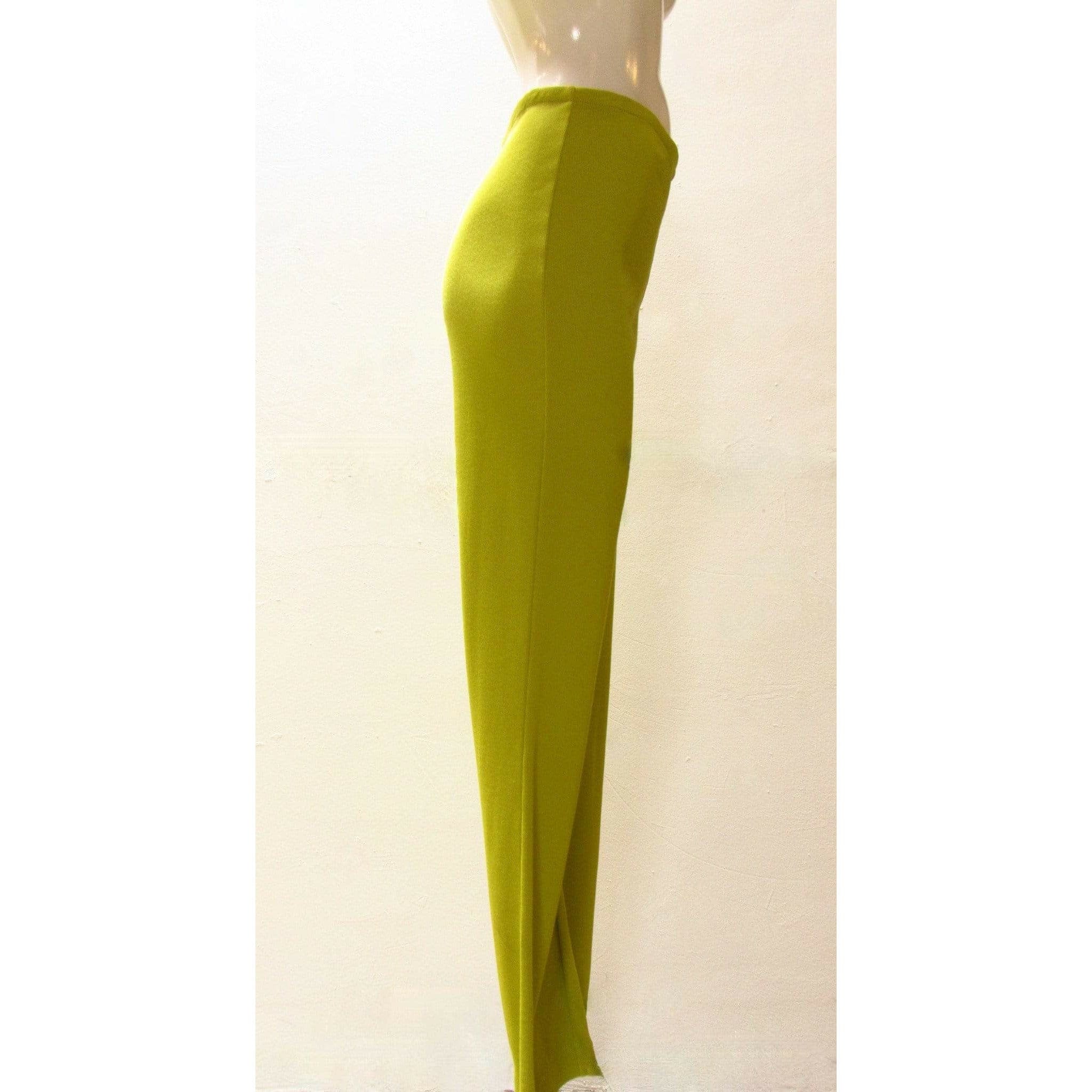 Pants Matsuda Vintage Chartreuse Stretch Pant Antique White