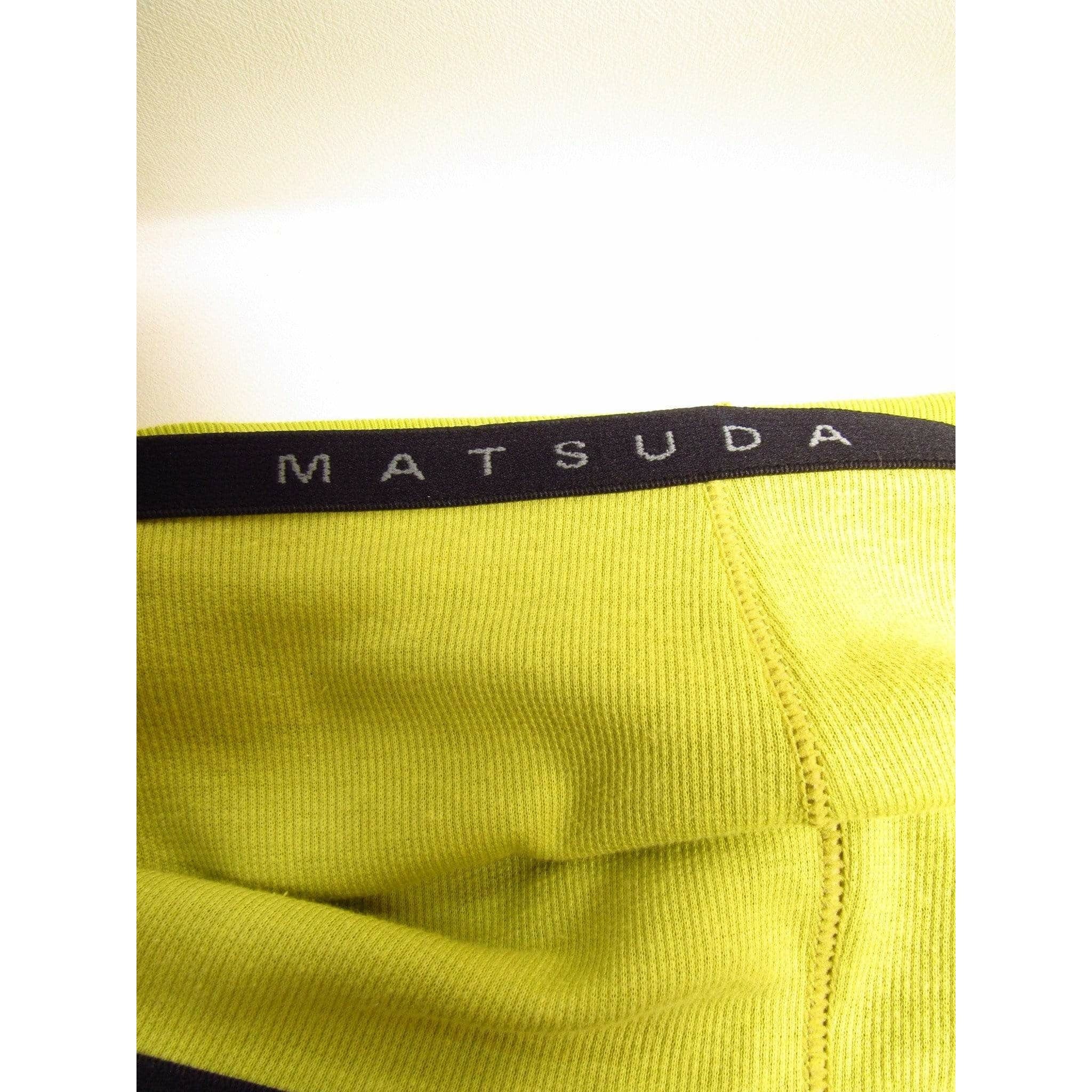 Pants Matsuda Vintage Chartreuse Stretch Pant White Smoke