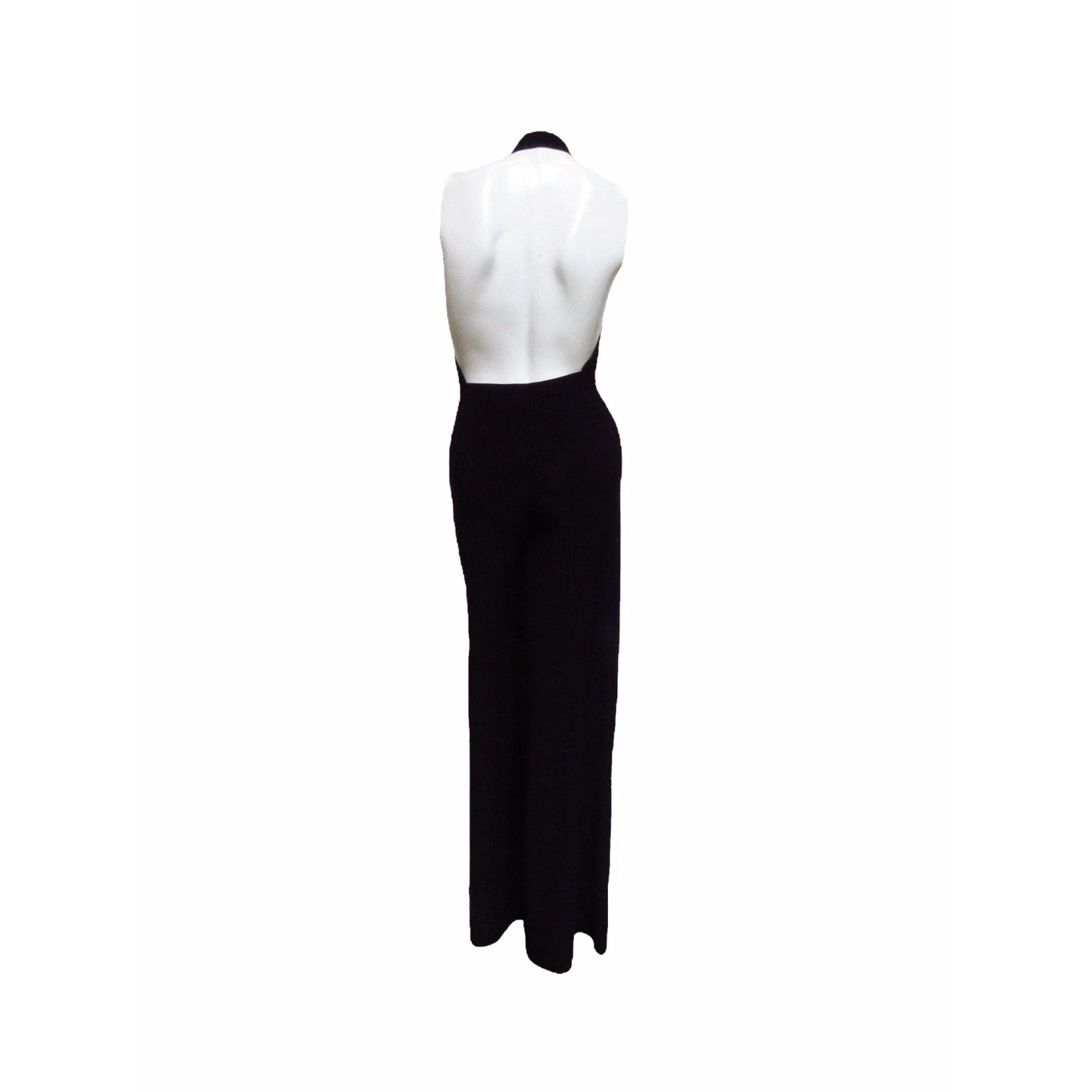 Jumpsuits & Rompers Norma Kamali Cross Halter Jumpsuit - Black Stretch Jersey Black