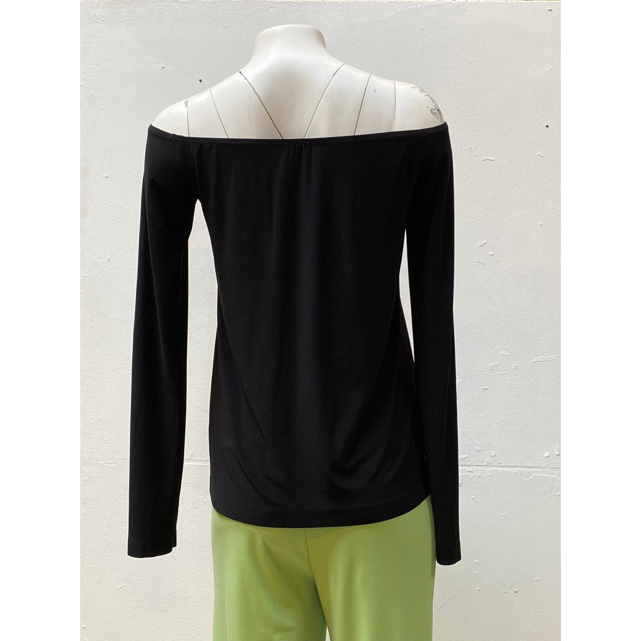 Shirts & Tops Norma Kamali Off Shoulder Top - Long Sleeve Jersey Light Gray