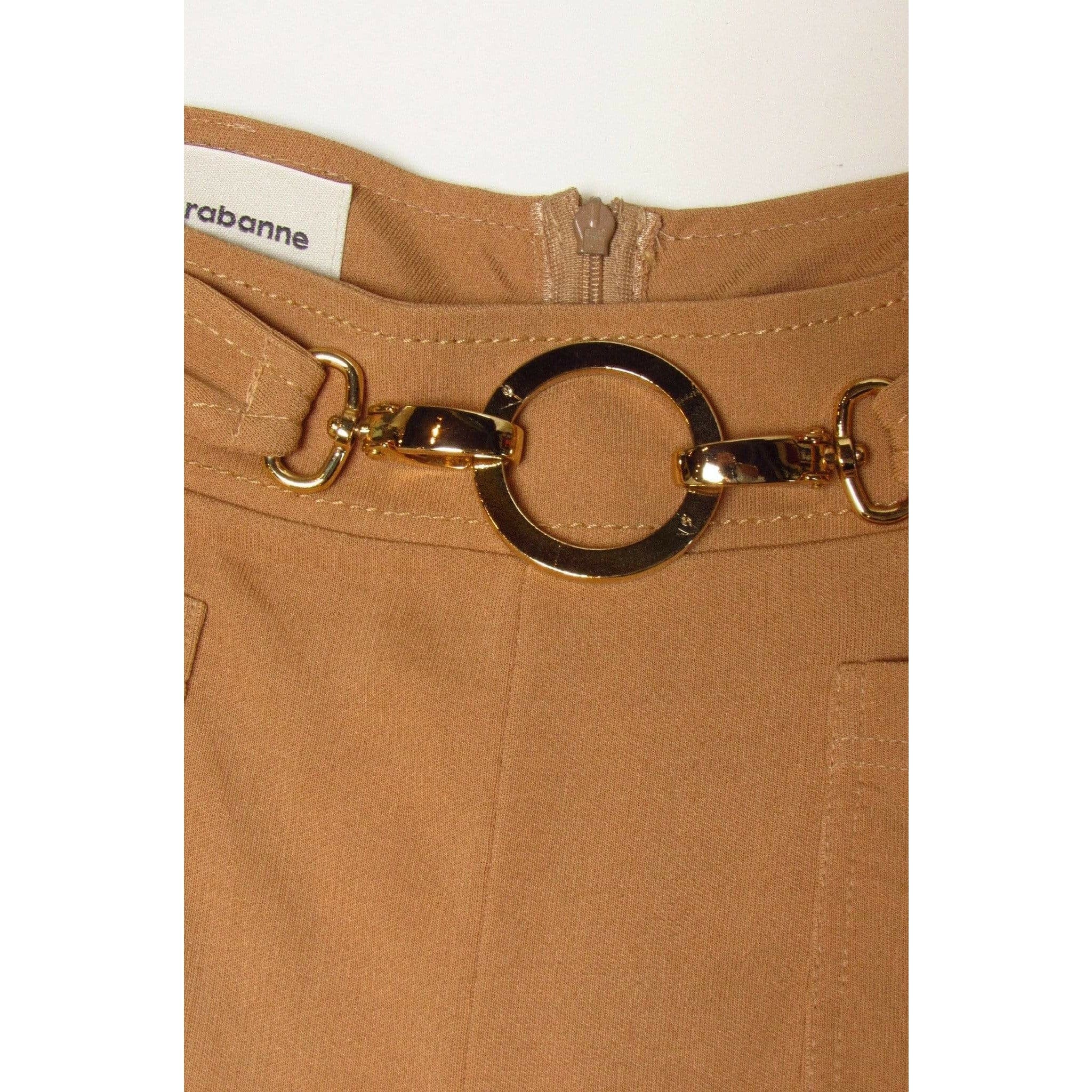 Skirts Paco Rabanne Beige Stretch Belted Skirt Sienna