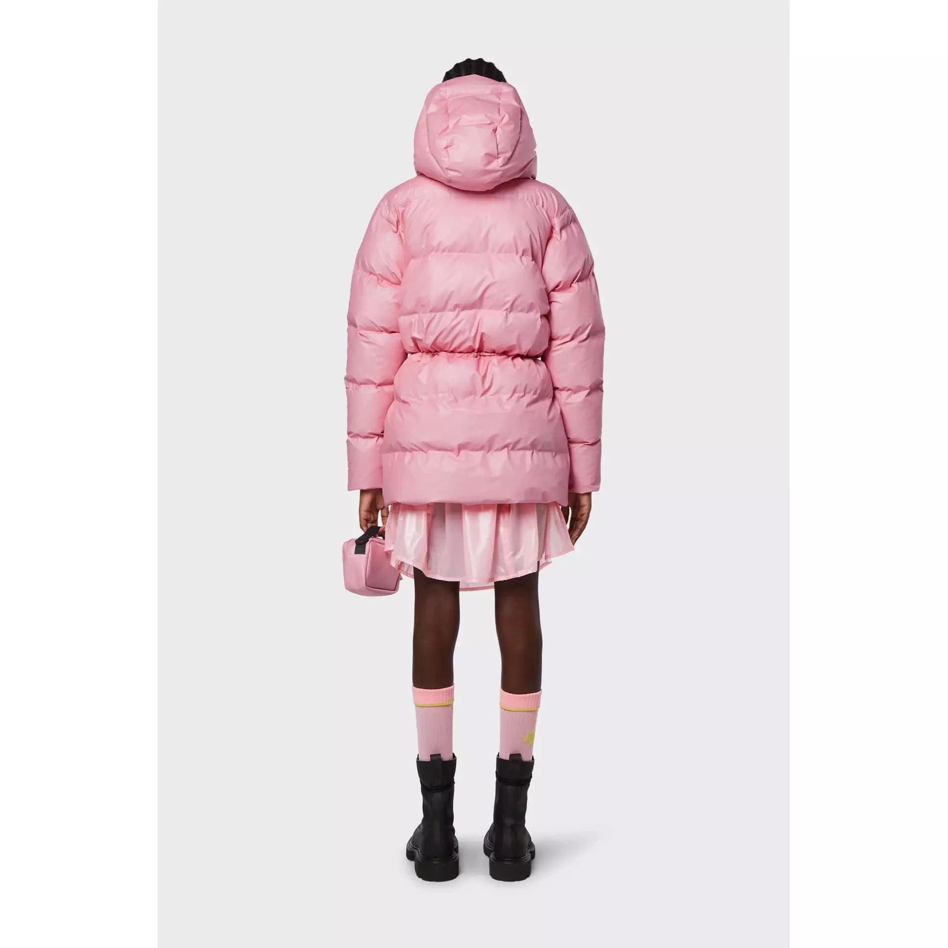 Jackets RAINS Puffer W Jacket - Womens Insulated Winter Coat Misty Rose