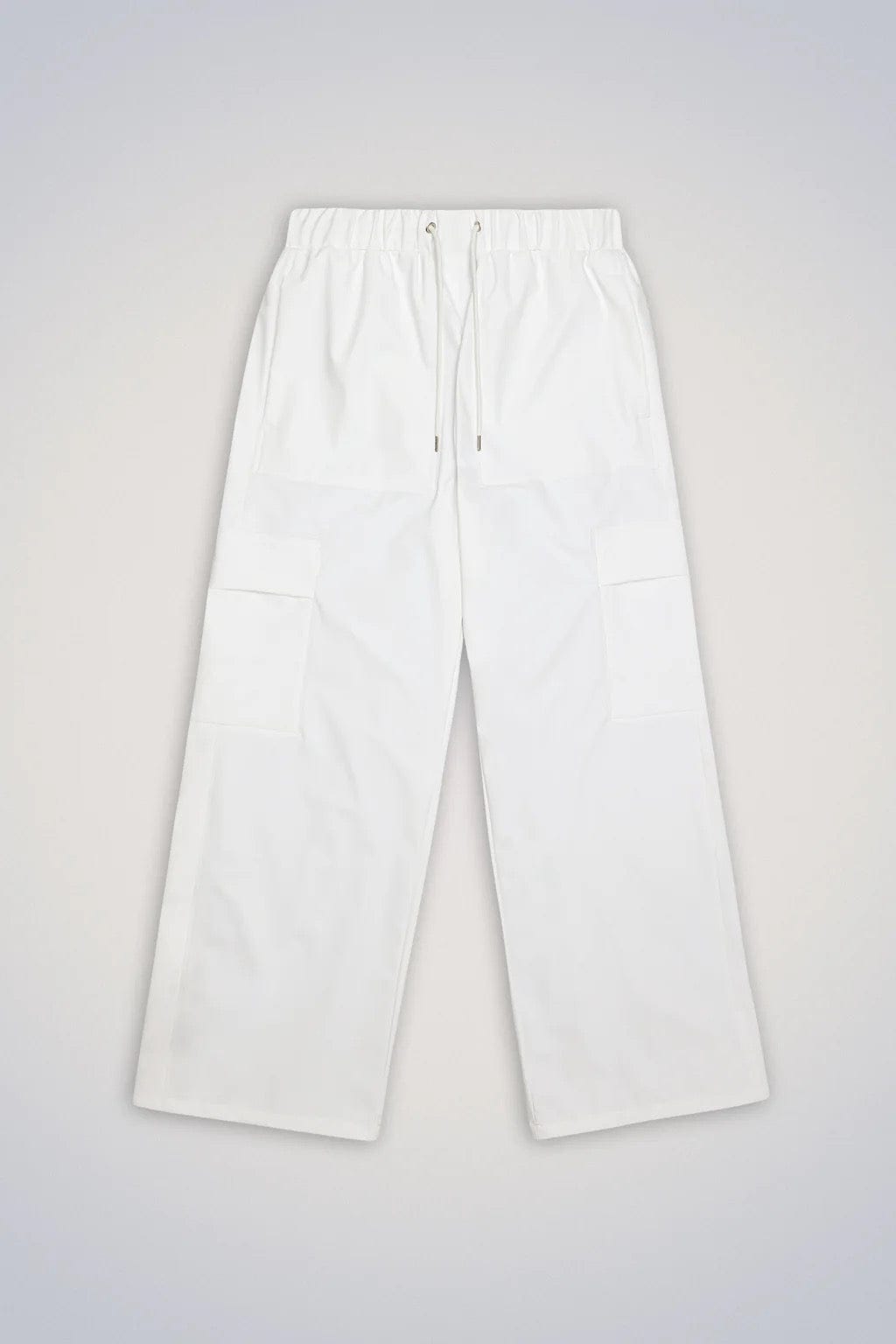 Pants RAINS Cargo Rain Pants Wide - Waterproof Utility Trousers Light Gray