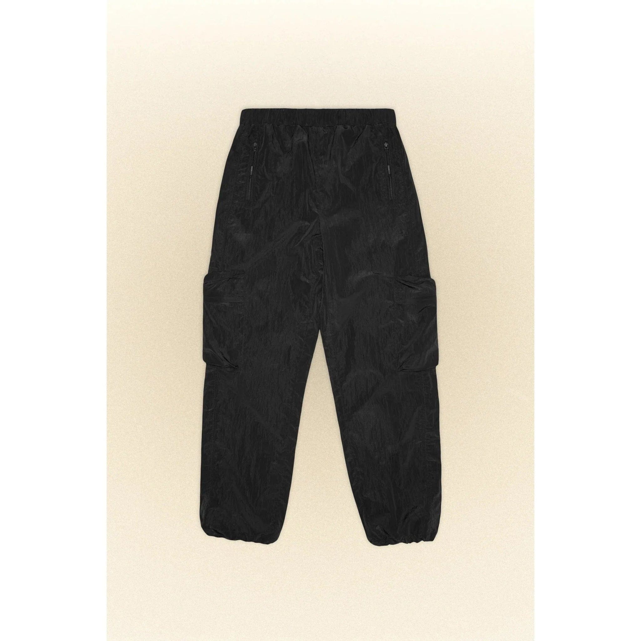 Pants RAINS Kano Pant - Crinkled Nylon Trousers Antique White