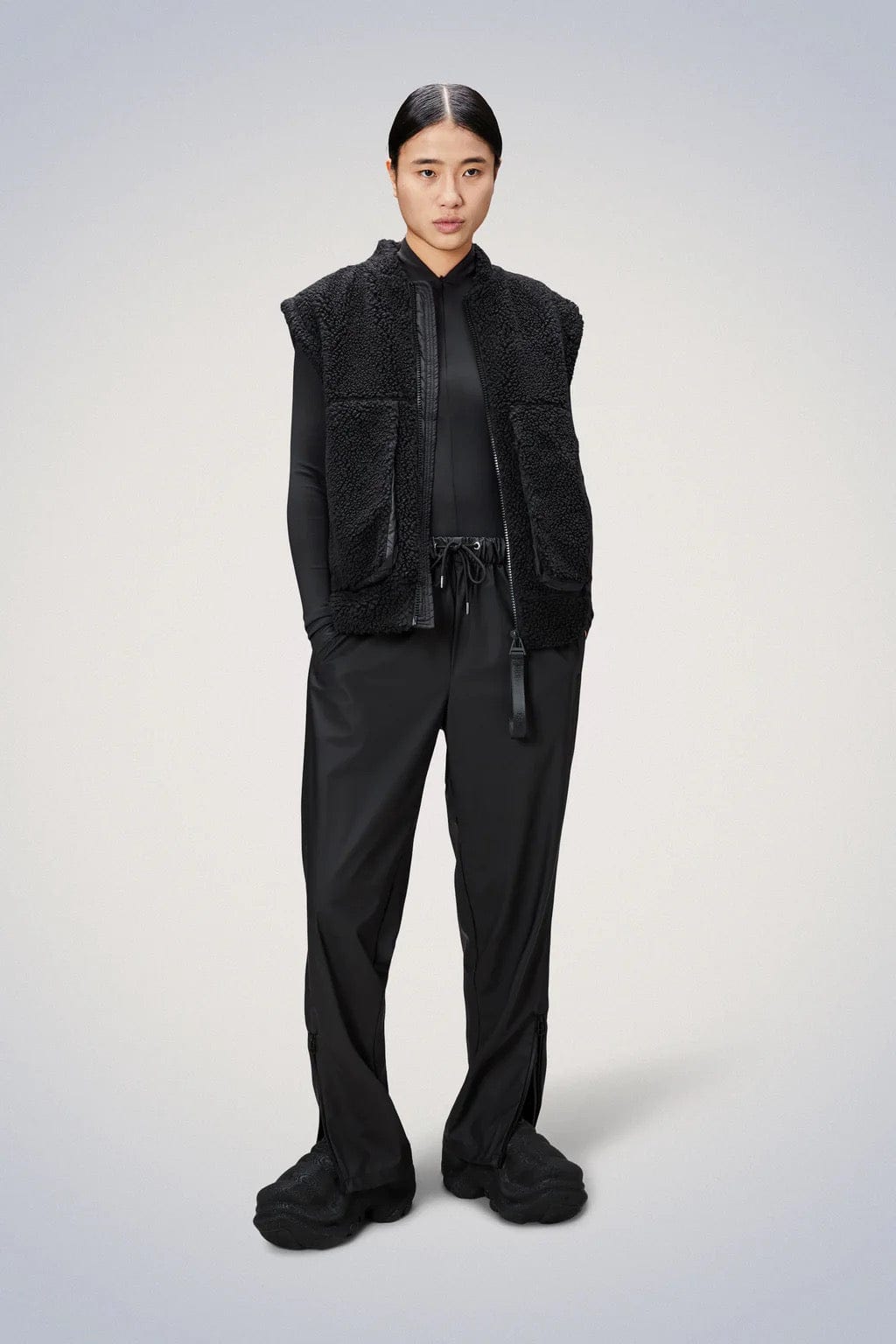 Pants RAINS Rain Pants Slim - Waterproof Over Trousers Light Gray