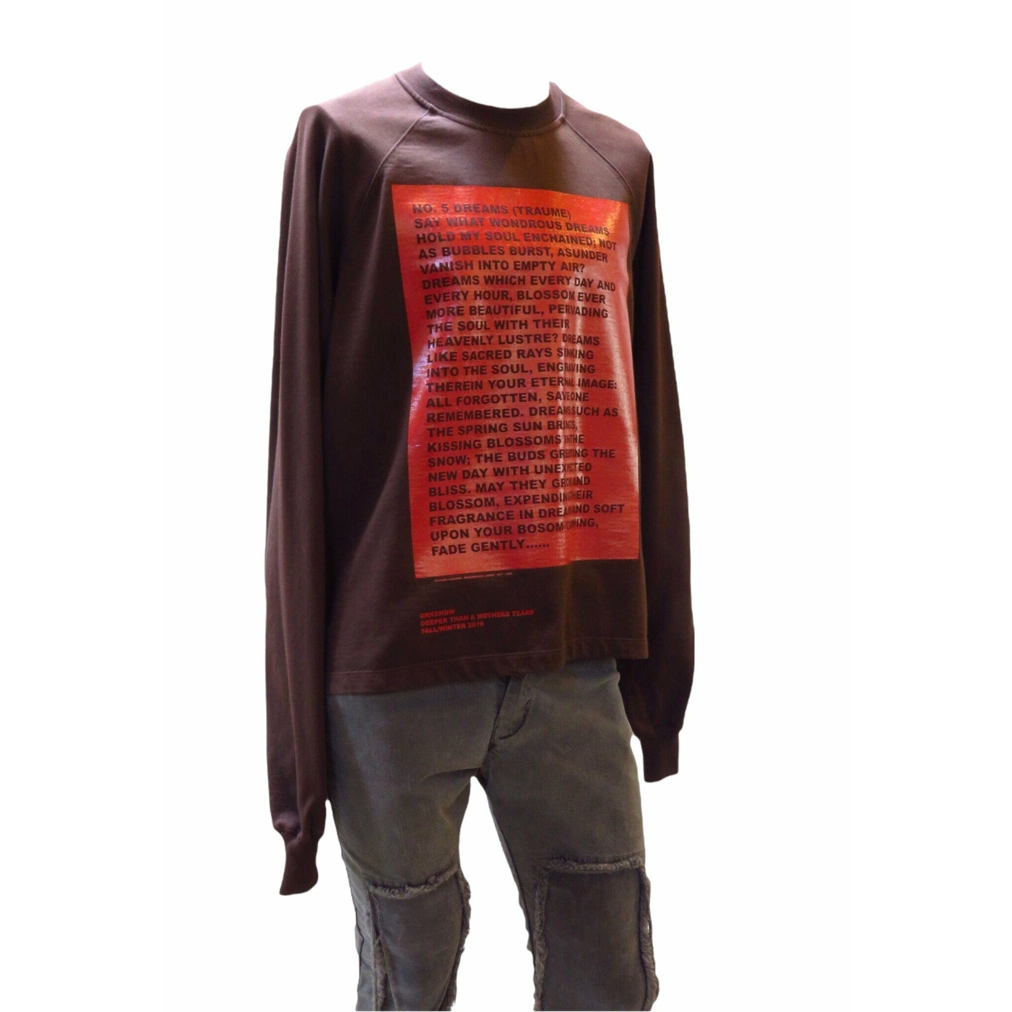 Mens Sweatshirts Printed Sweatshirt Dark Slate Gray