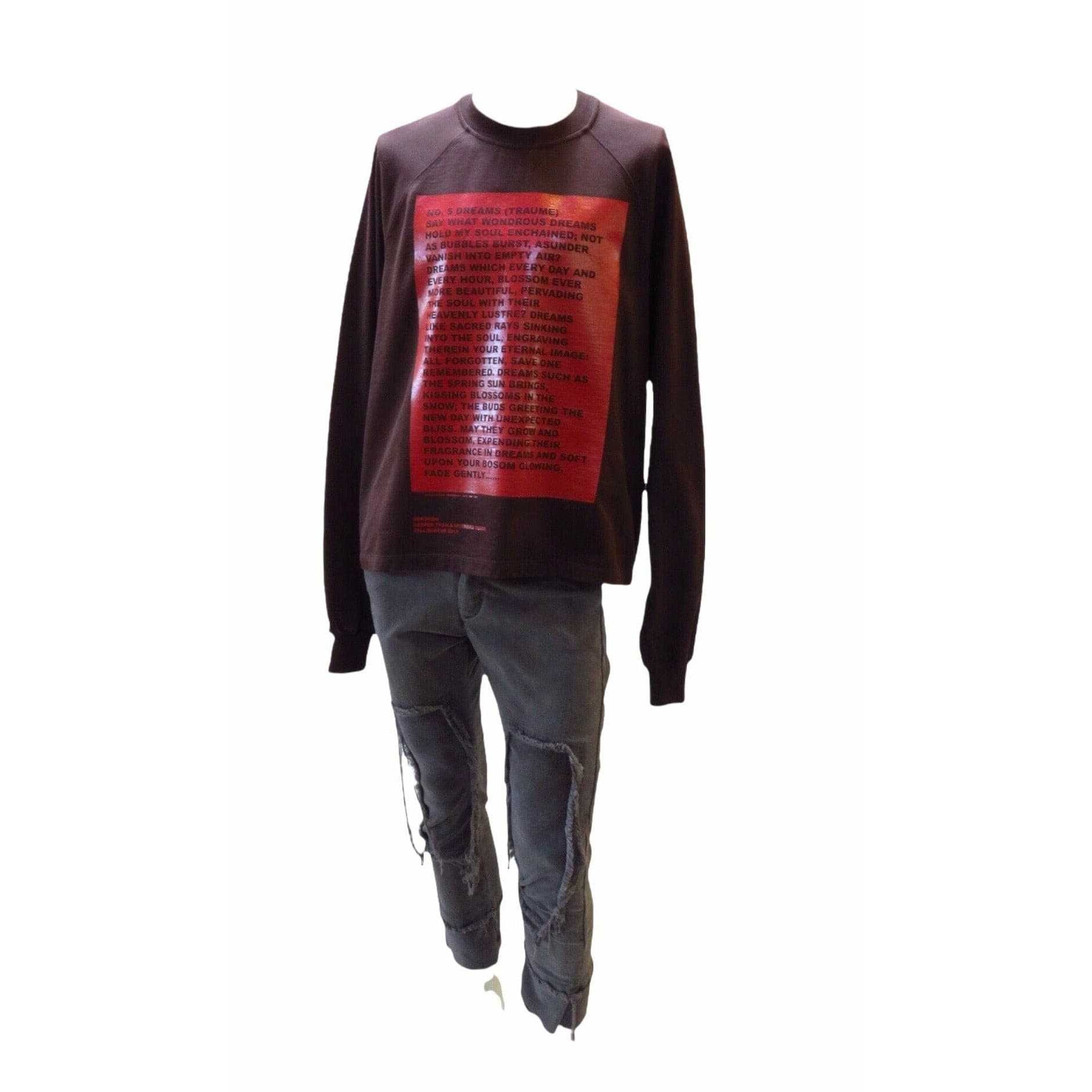 Mens Sweatshirts Printed Sweatshirt Dark Slate Gray