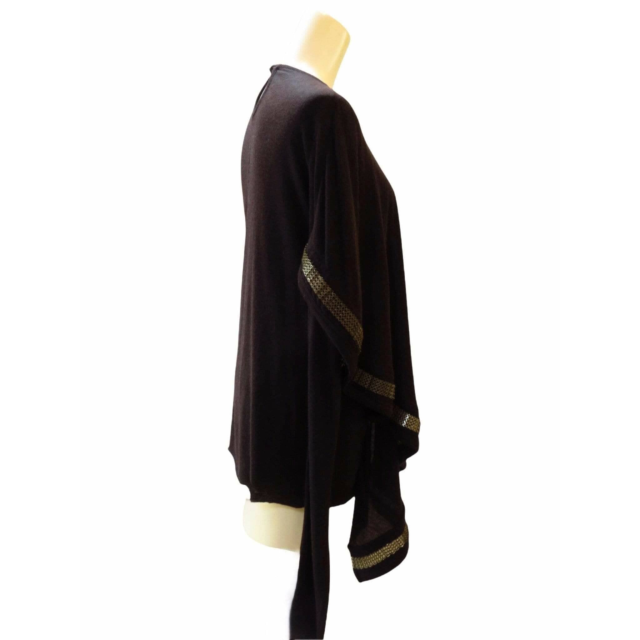 Shirts & Tops Rick Owens Lilies Knit Top with Chains - Black Draped Chain Detail Black