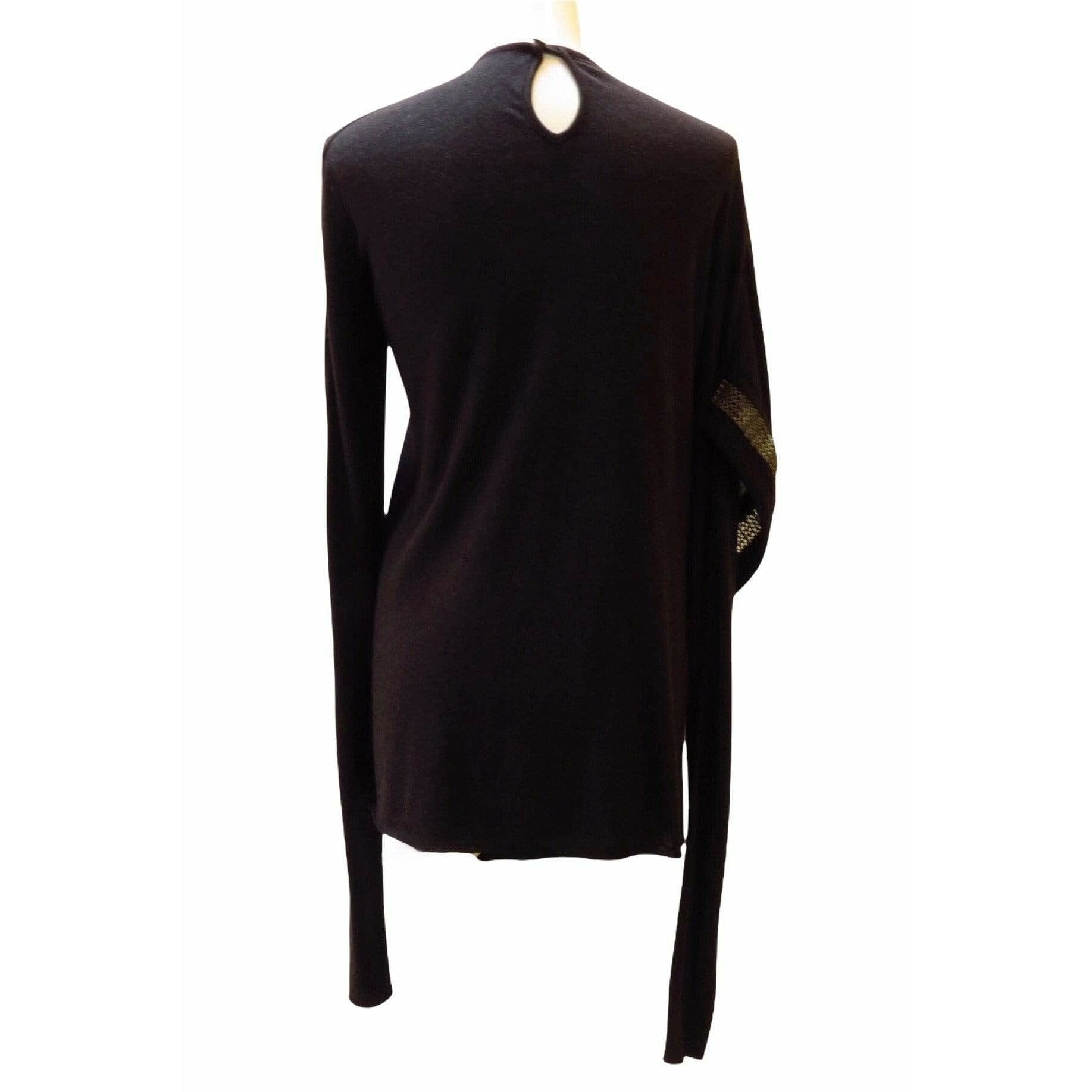 Shirts & Tops Rick Owens Lilies Knit Top with Chains - Black Draped Chain Detail Black
