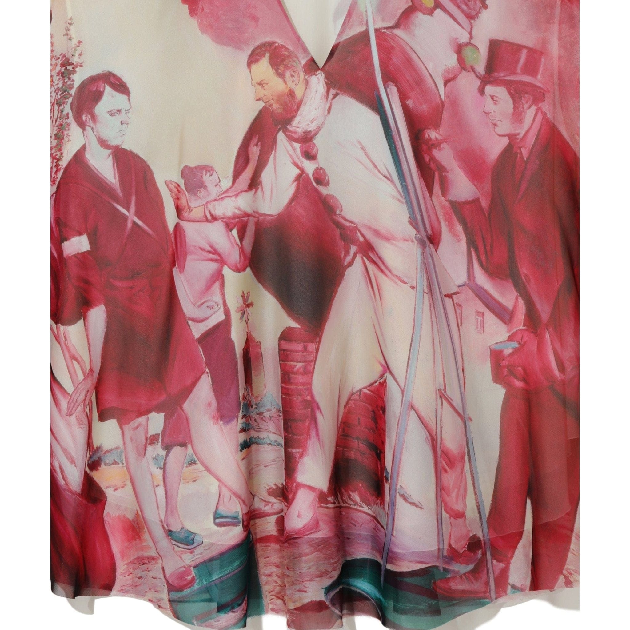 Dress Undercover24 Dress - Red Polyester Kaftan Rosy Brown