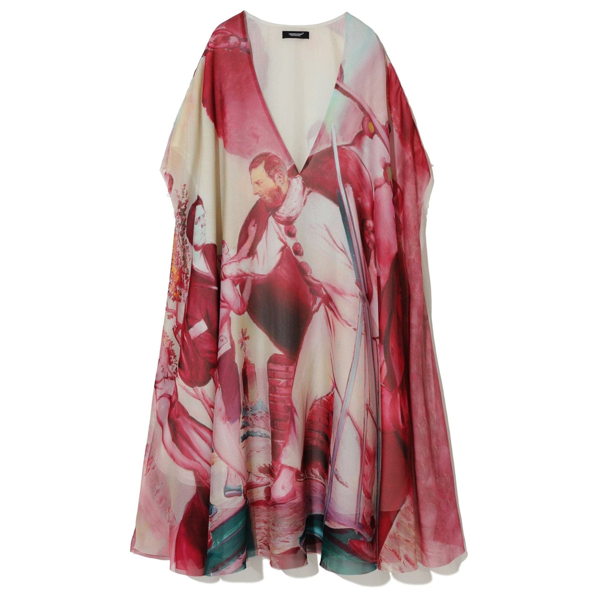 Dress Undercover24 Dress - Red Polyester Kaftan Rosy Brown