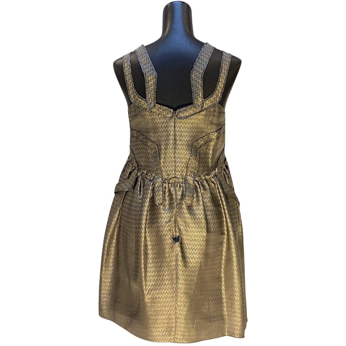 Dresses Undercover Vintage Web Dress - Gold Silk Iridescent White Smoke