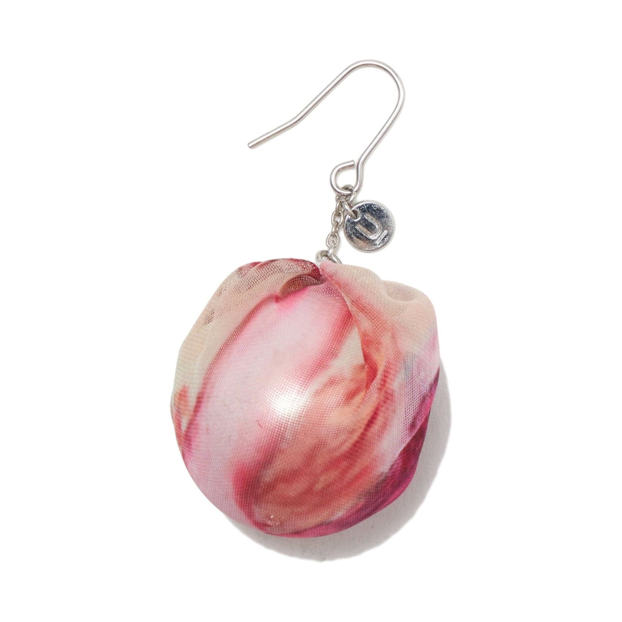 Earrings Undercover Red Mesh & Resin Pearl Earrings (SS24) White Smoke