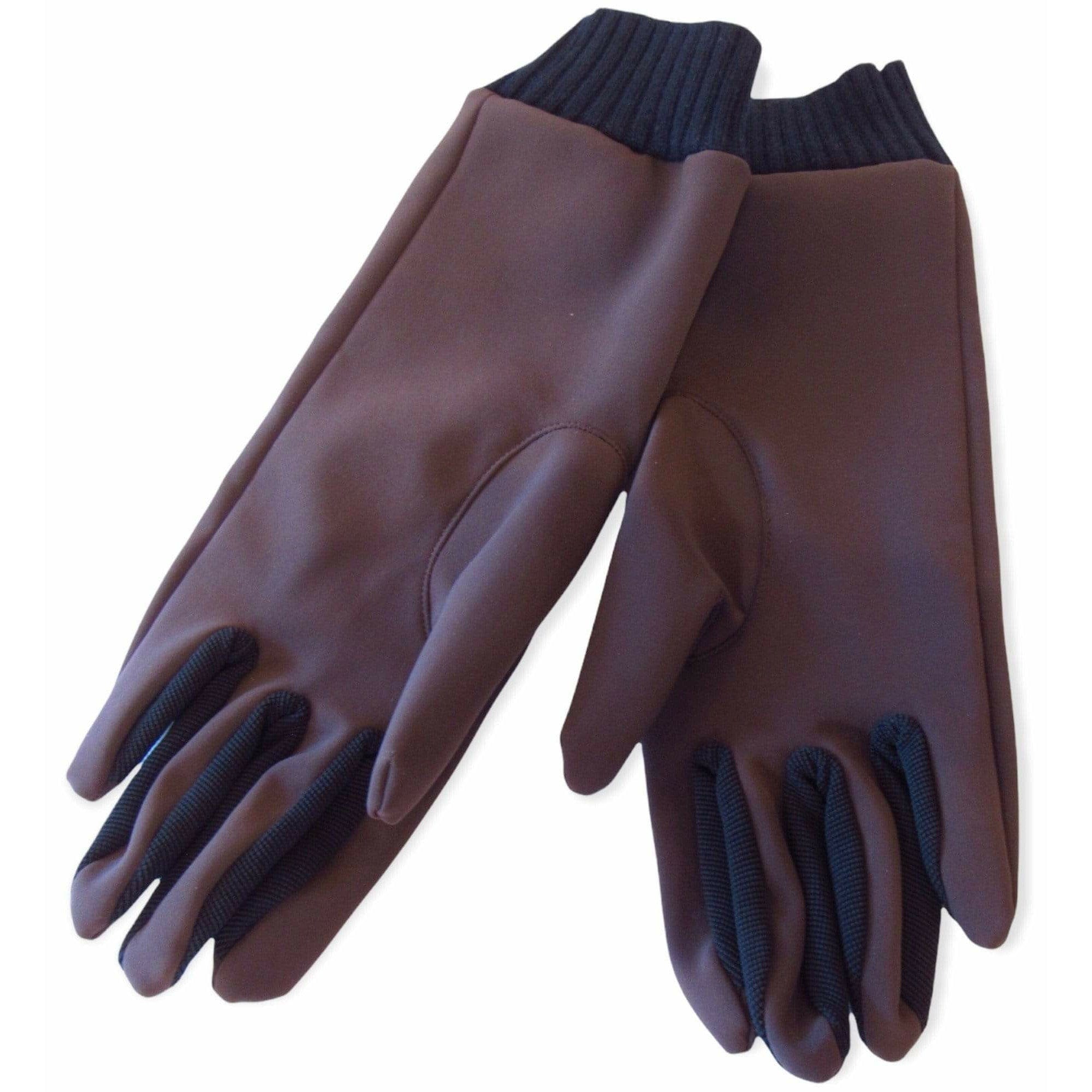 Gloves & Mittens Undercover Nylon Gloves - Brown Wool Cuff Dark Slate Gray