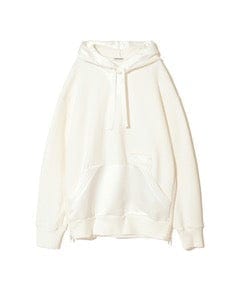 Hoodie Oversized Brushed Cotton Hoodie with White Satin Lining by Undercover Beige