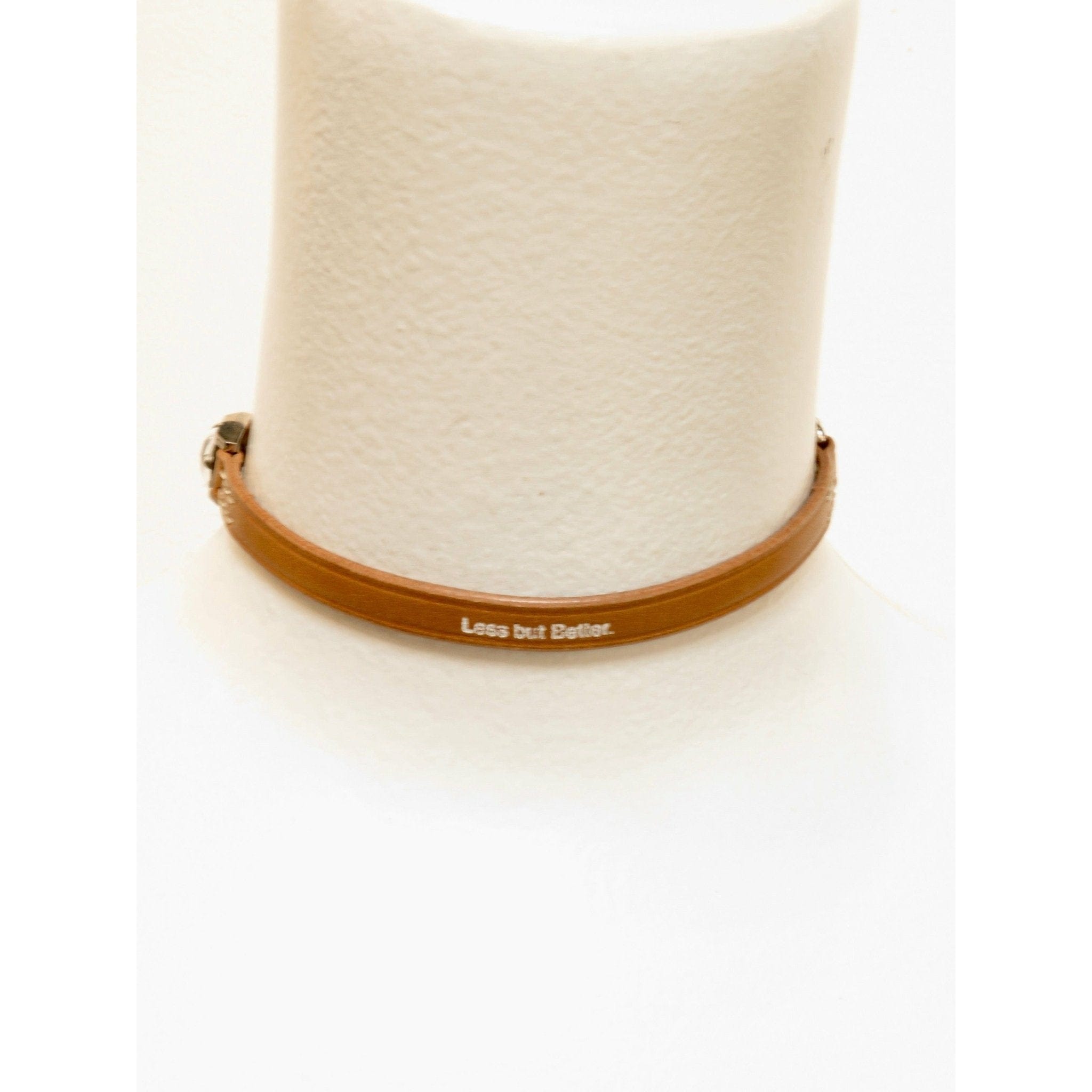 Necklaces Undercover Less But Better Collar Necklace - Cognac Leather Gray