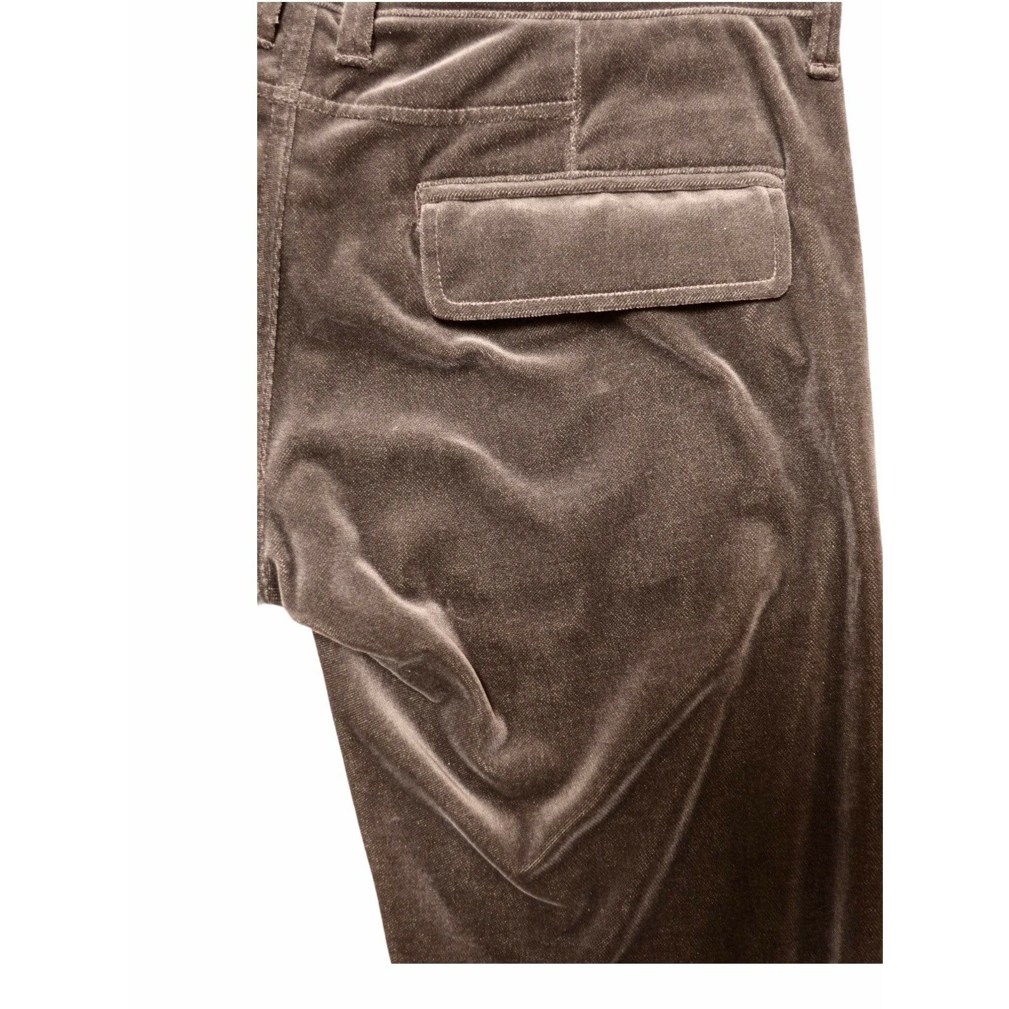 Pants Undercover Vintage Straight Pant - Charcoal Velvet Leather Dim Gray