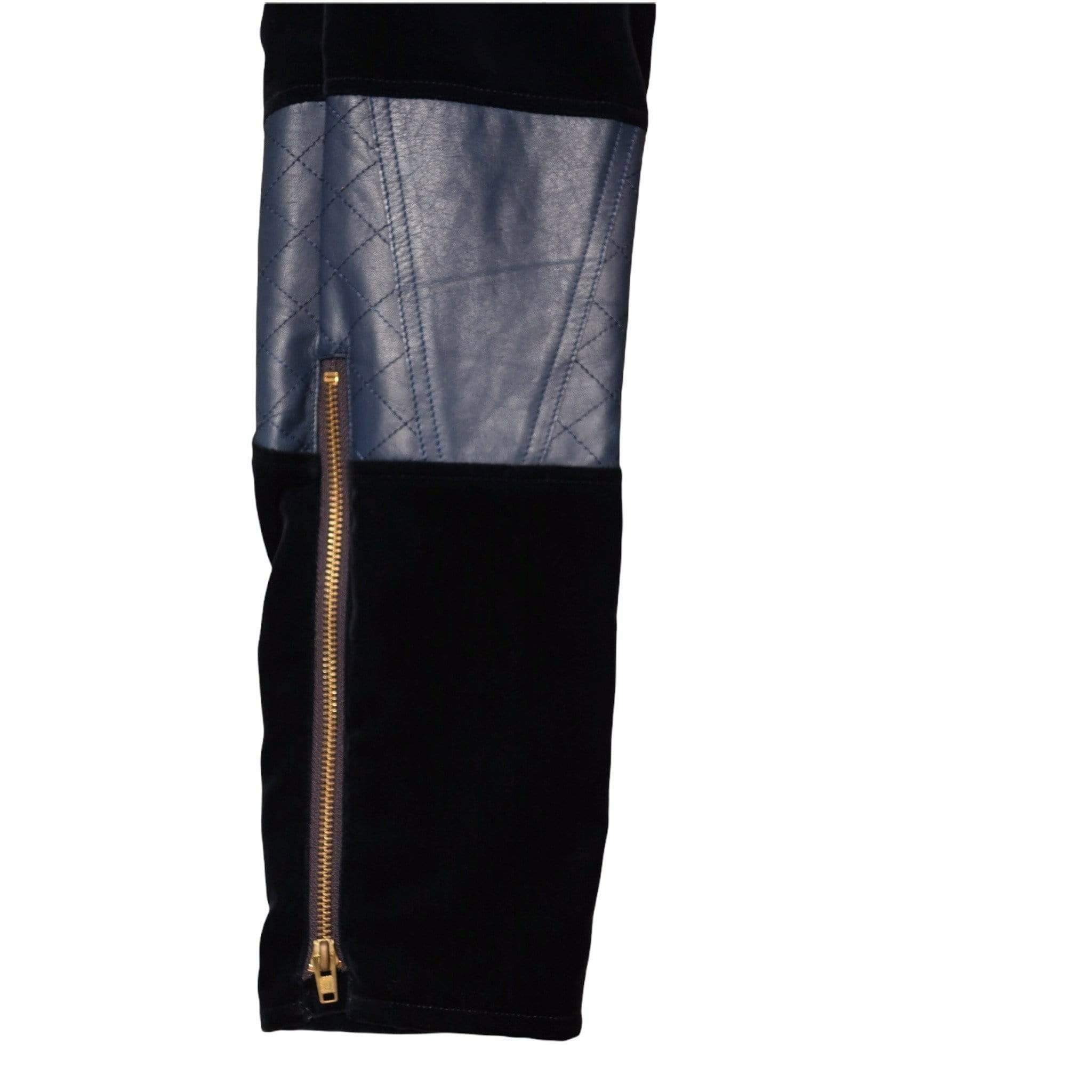 Pants Undercover Vintage Straight Pant - Navy Velvet Leather Black