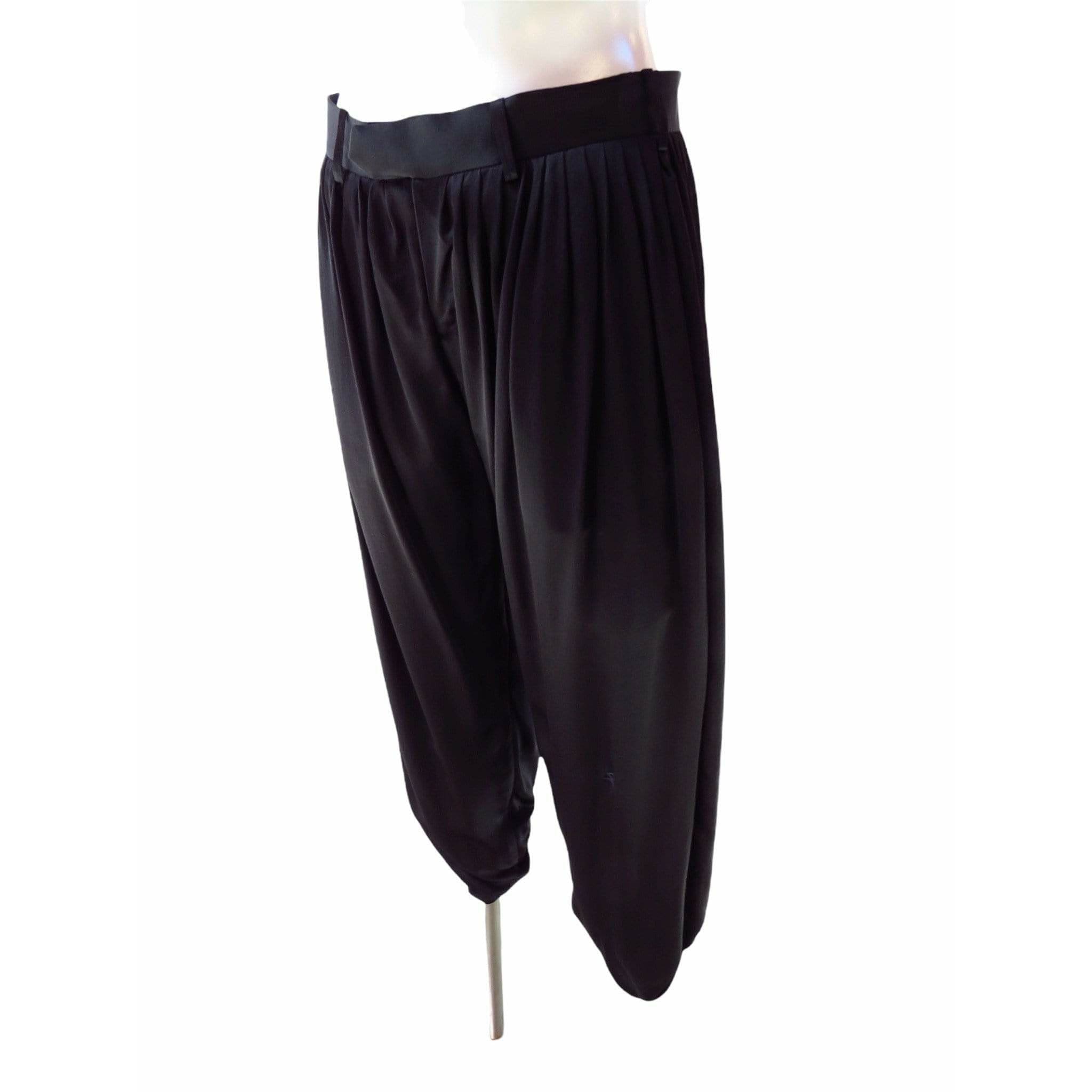 Pants Undercover Vintage Black Pleated Pants - Silk Harem Black