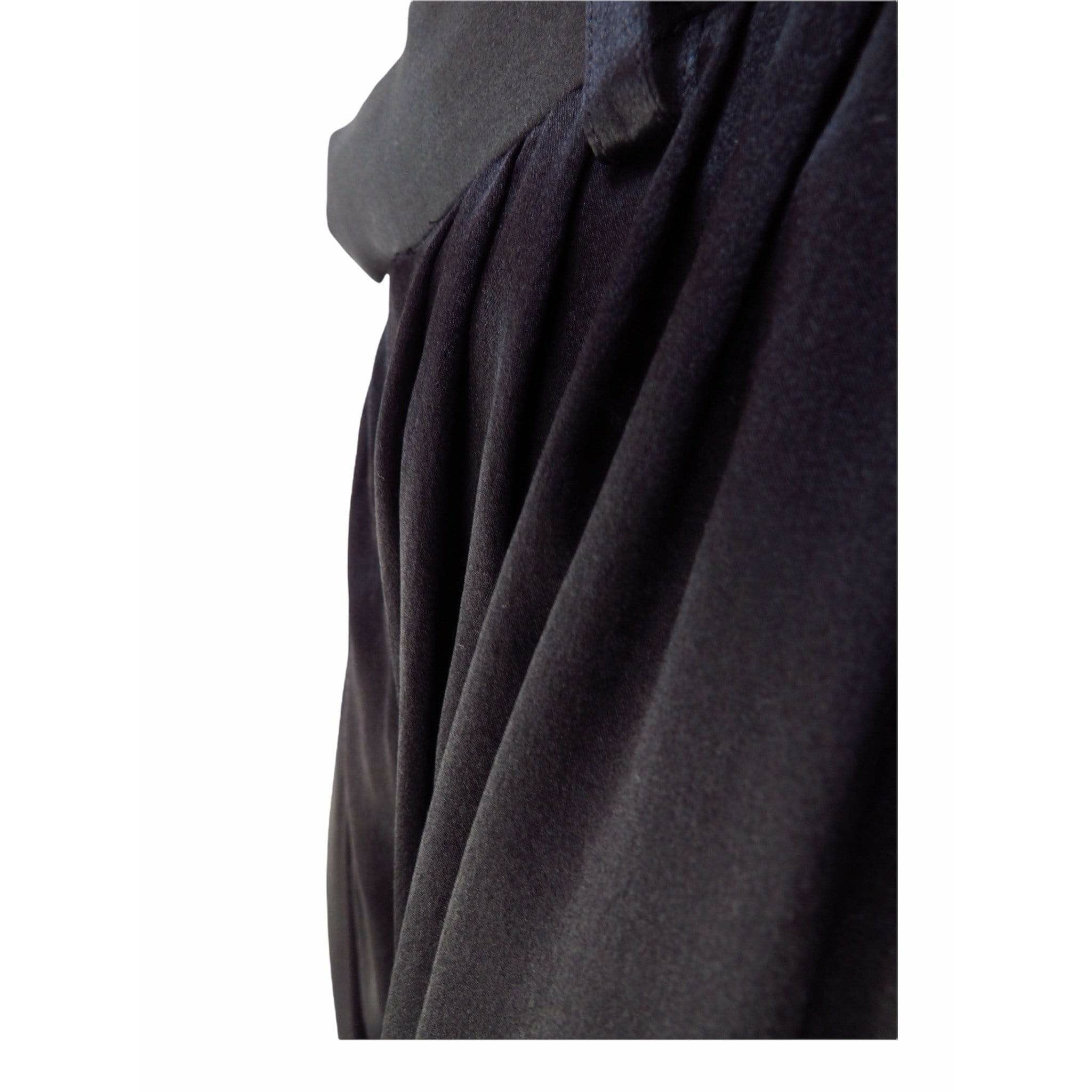 Pants Undercover Vintage Black Pleated Pants - Silk Harem Dark Slate Gray