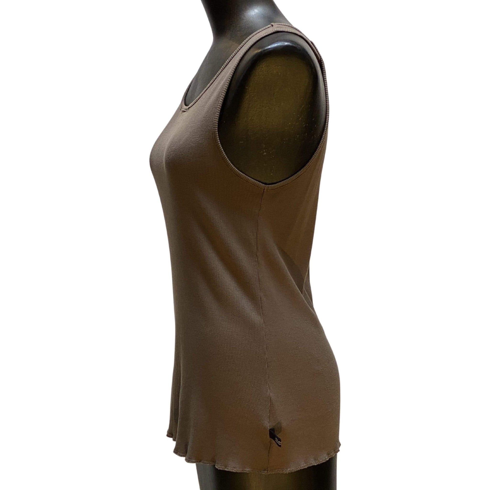 Shirts & Tops Mocha Cotton Ribbed Scoop Neck Tank by UNDERCOVER White Smoke
