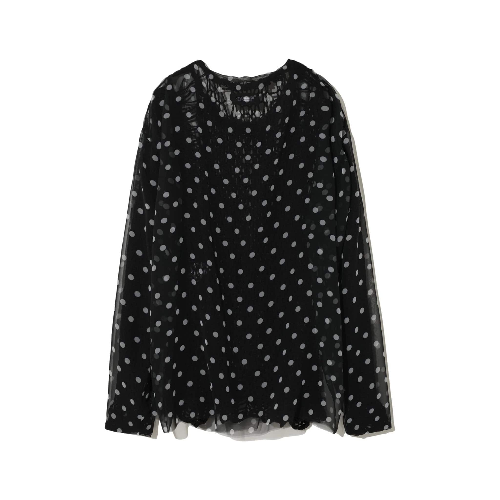 Shirts & Tops Undercove Short dress - Black Knit Polka Dot Black