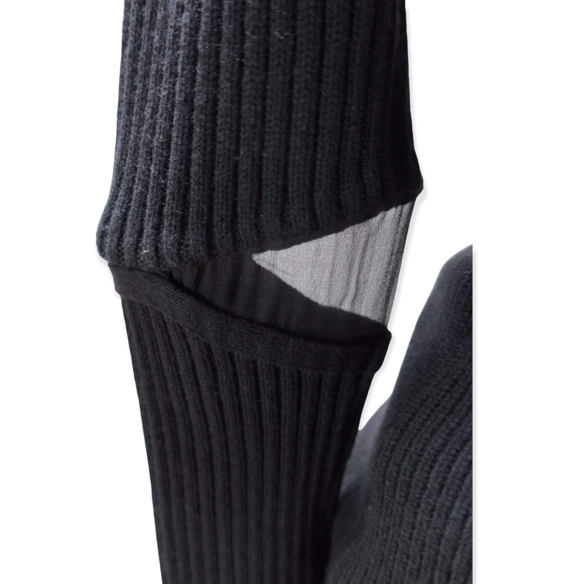 Shirts & Tops Undercover Vintage Rib Knit Cutout Sweater - Black Pullover Black