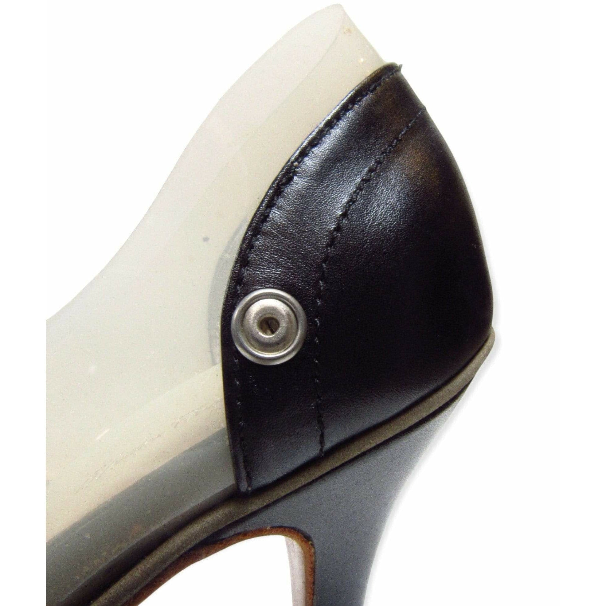 Shoes Undercover Vintage 'Less But Better' Black Strappy Heels - Leather Designer Sandals Light Gray